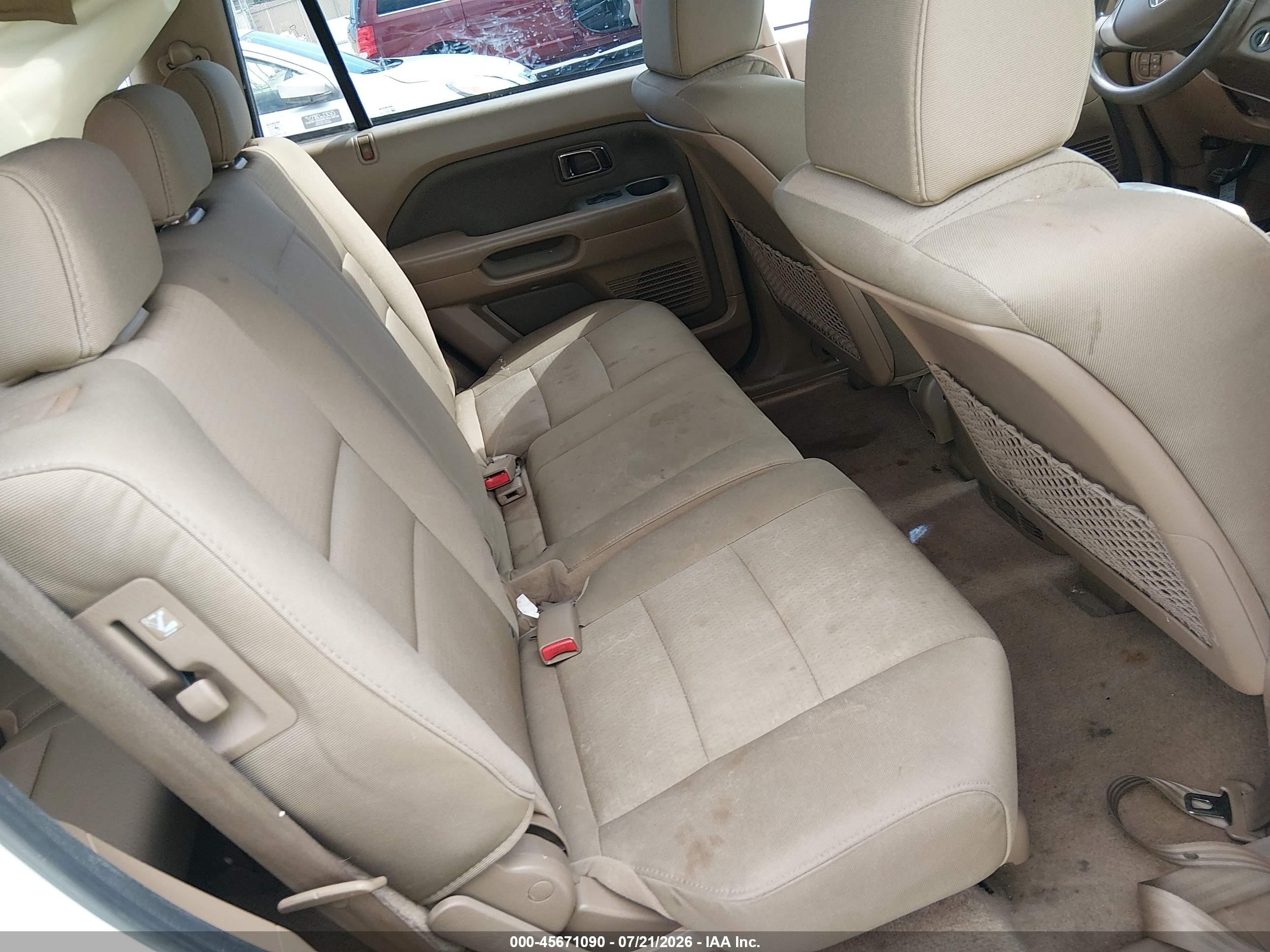2008 Honda Pilot Vp White vin: 5FNYF18248B046148