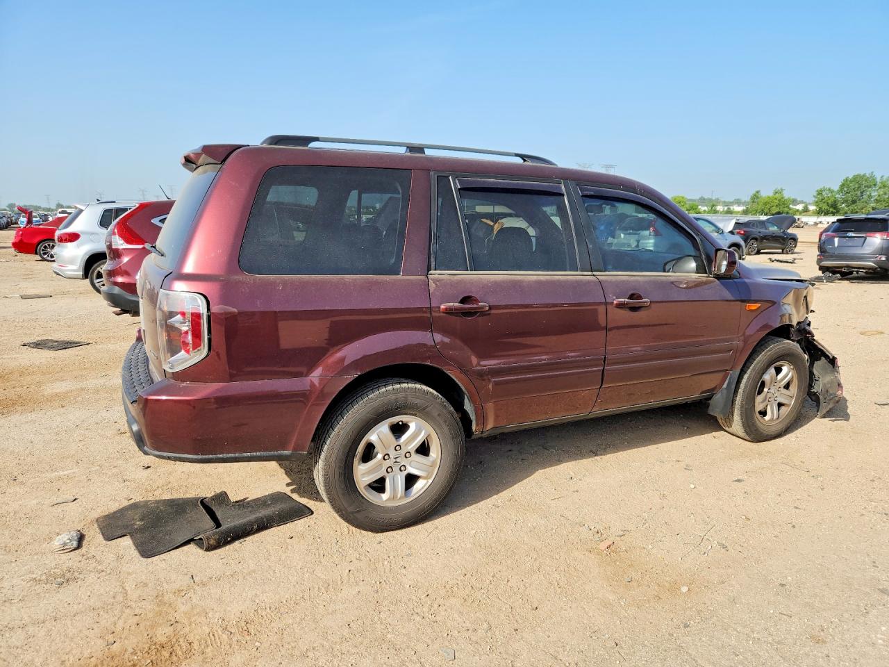 2008 Honda Pilot Vp Maroon vin: 5FNYF18258B002403