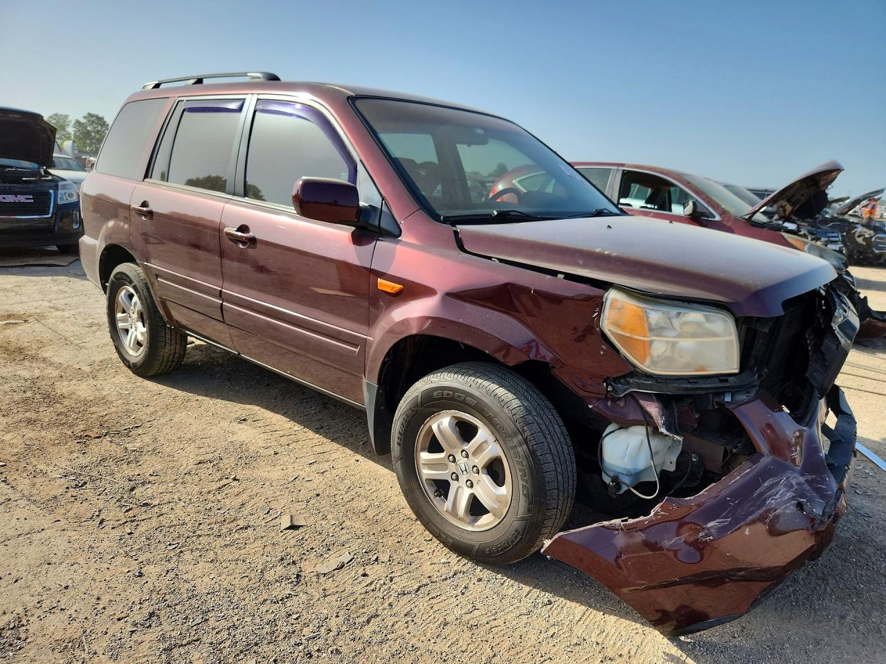 2008 Honda Pilot Vp Maroon vin: 5FNYF18258B002403