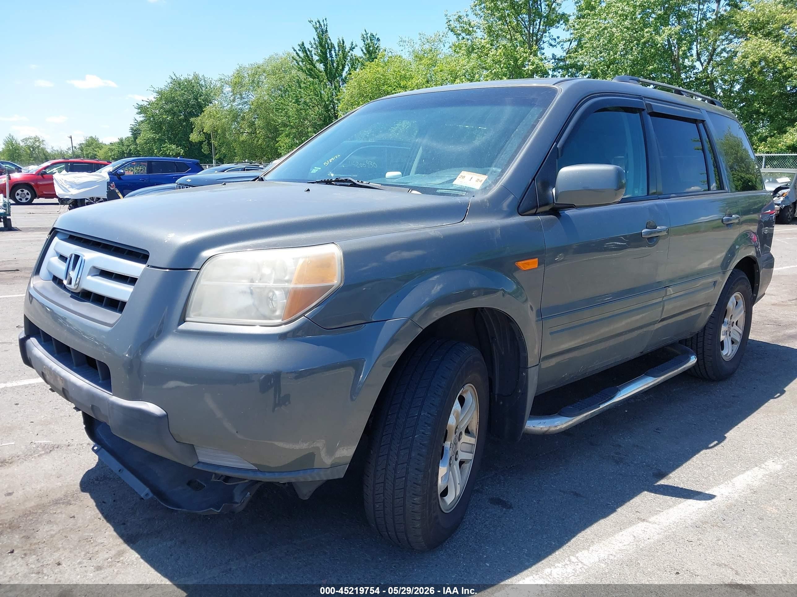 2008 Honda Pilot Vp Gray vin: 5FNYF18268B003124