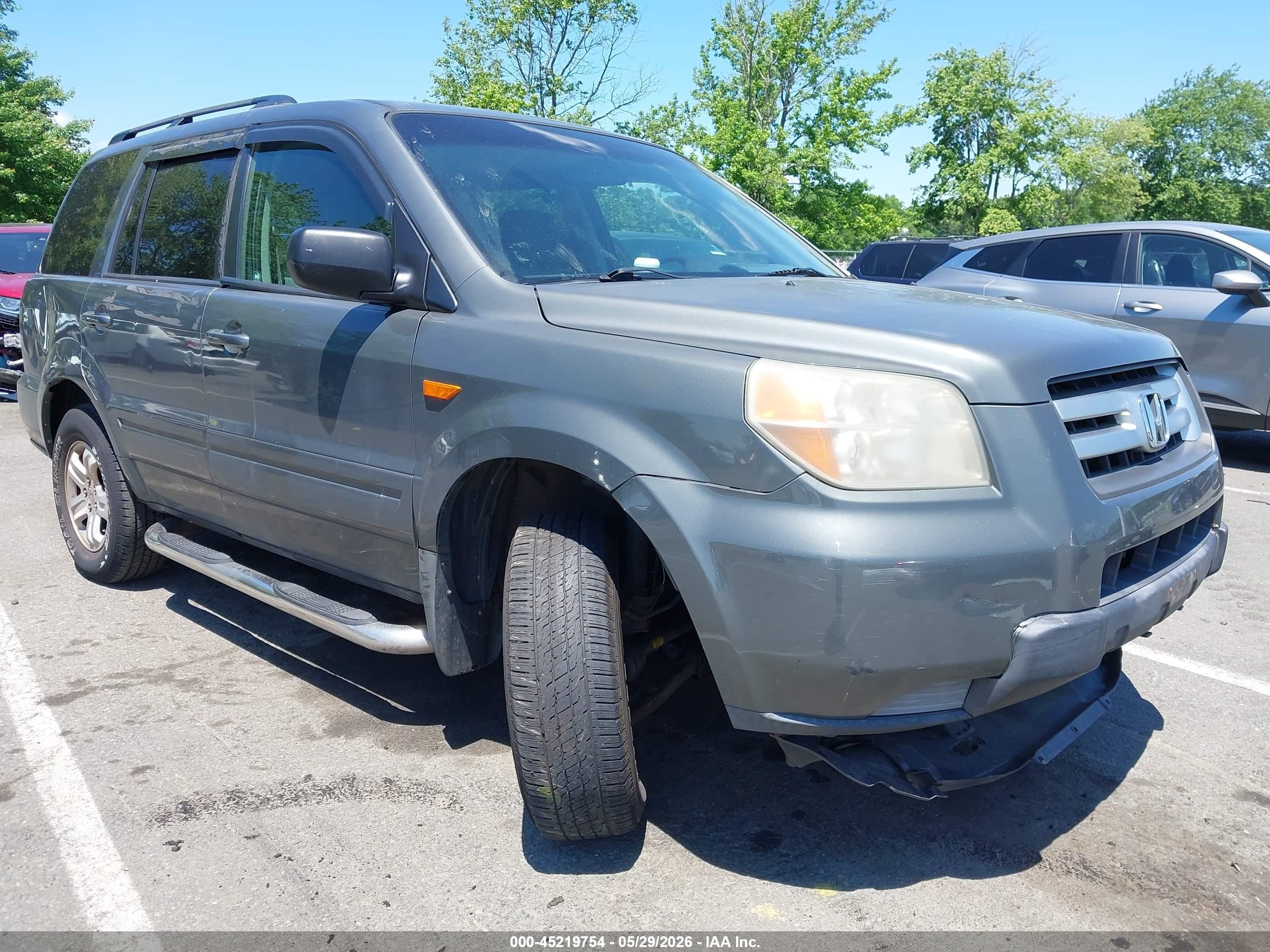 2008 Honda Pilot Vp Gray vin: 5FNYF18268B003124