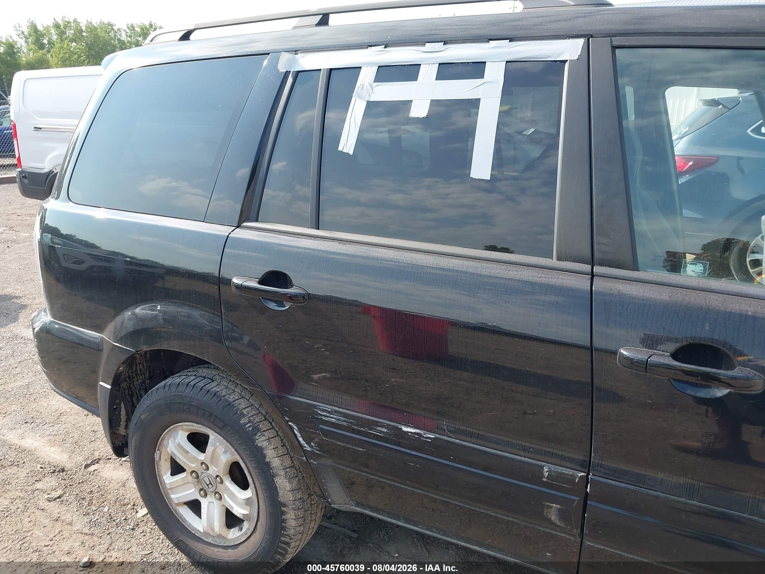 2008 Honda Pilot Vp Black vin: 5FNYF18278B001320