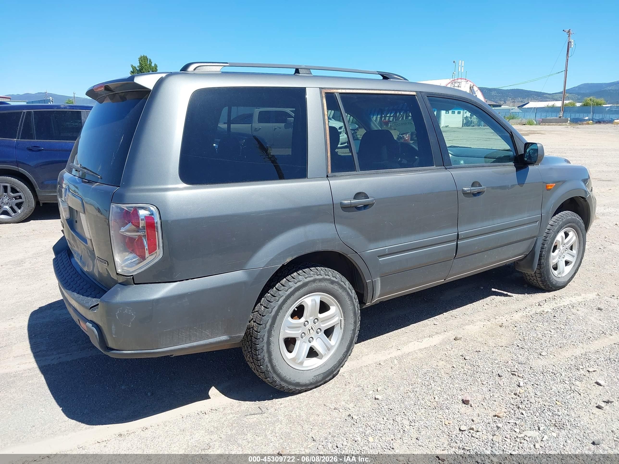 2008 Honda Pilot Vp Gray vin: 5FNYF182X8B034960