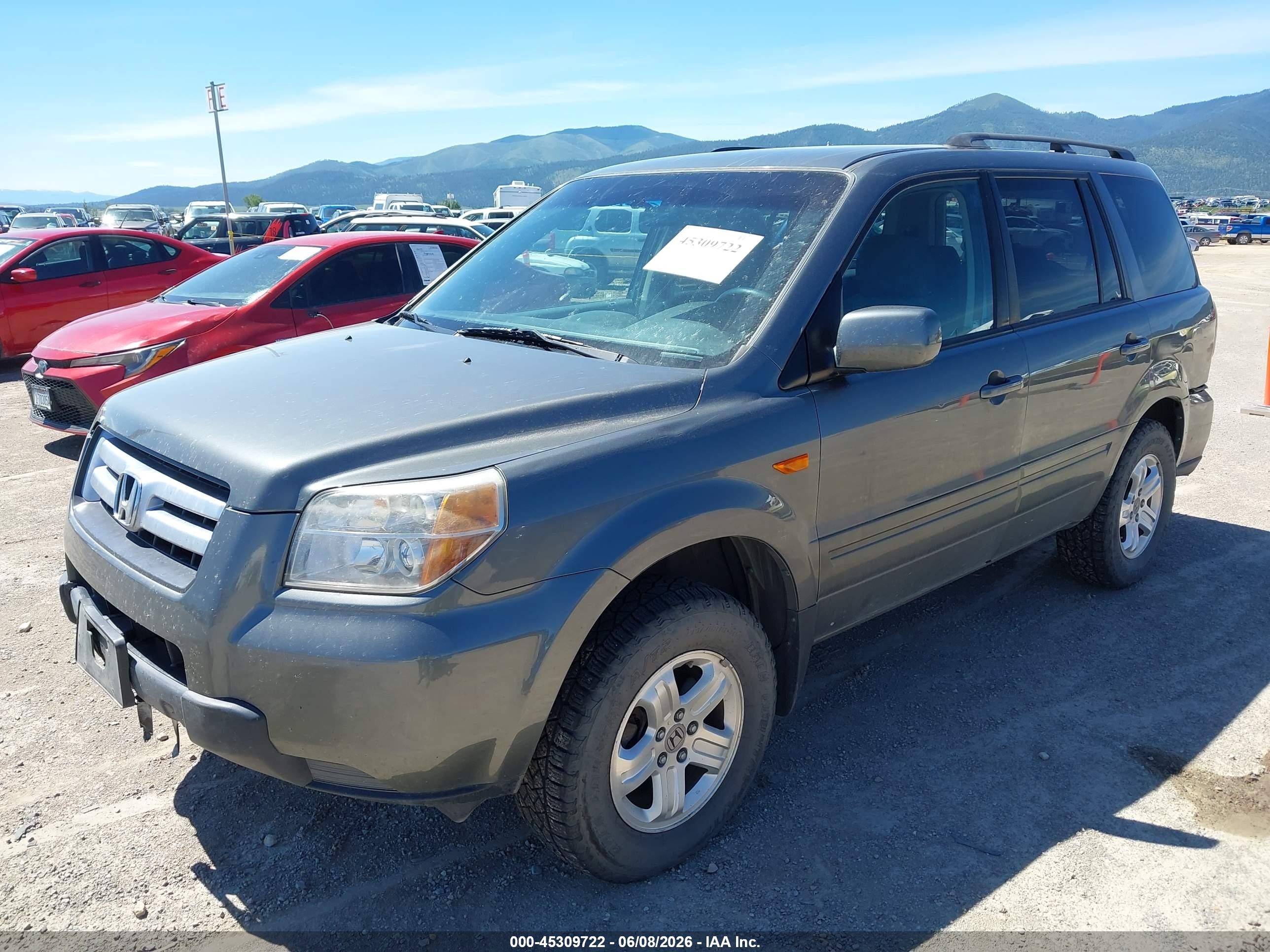 2008 Honda Pilot Vp Gray vin: 5FNYF182X8B034960