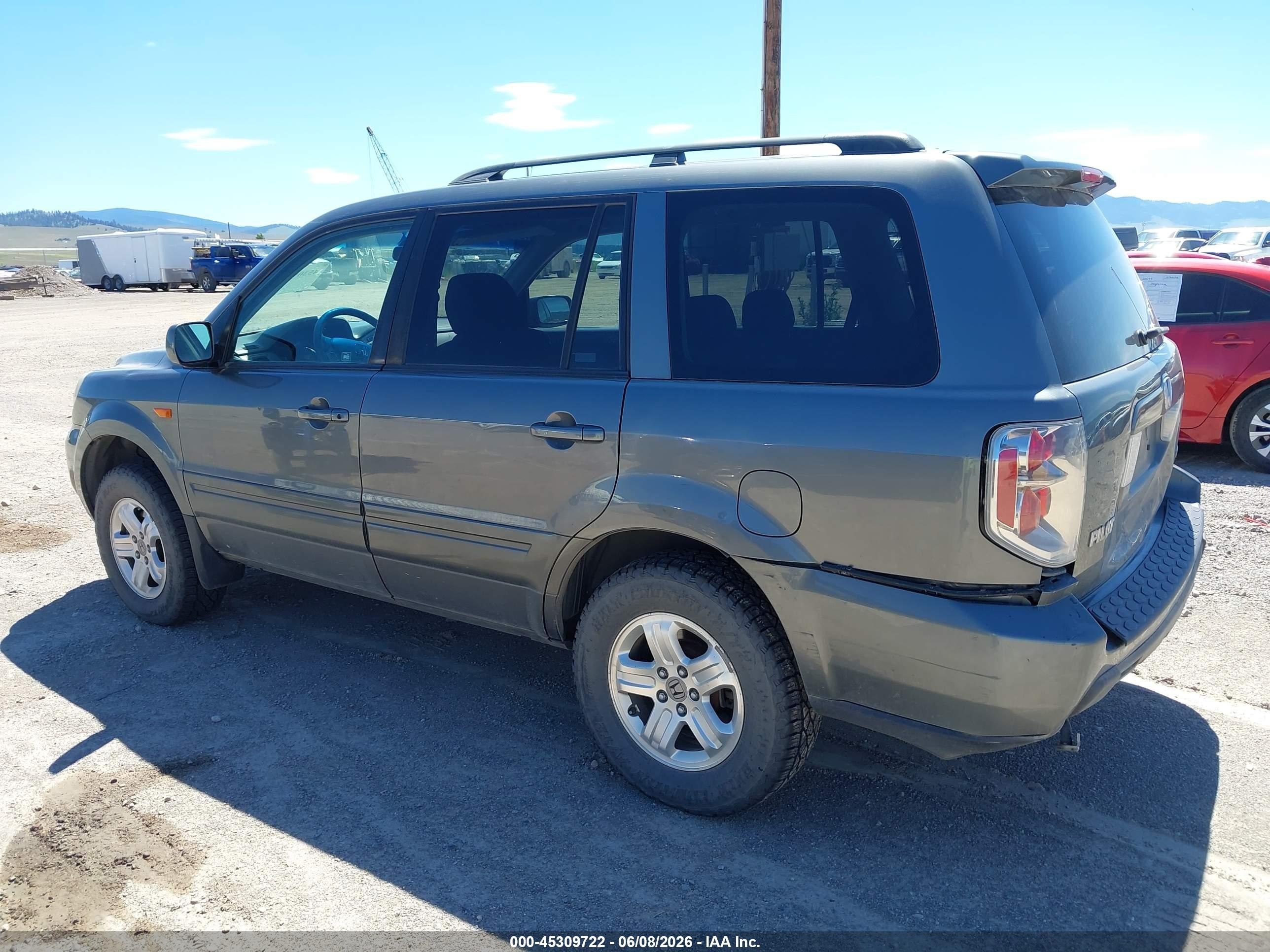 2008 Honda Pilot Vp Gray vin: 5FNYF182X8B034960