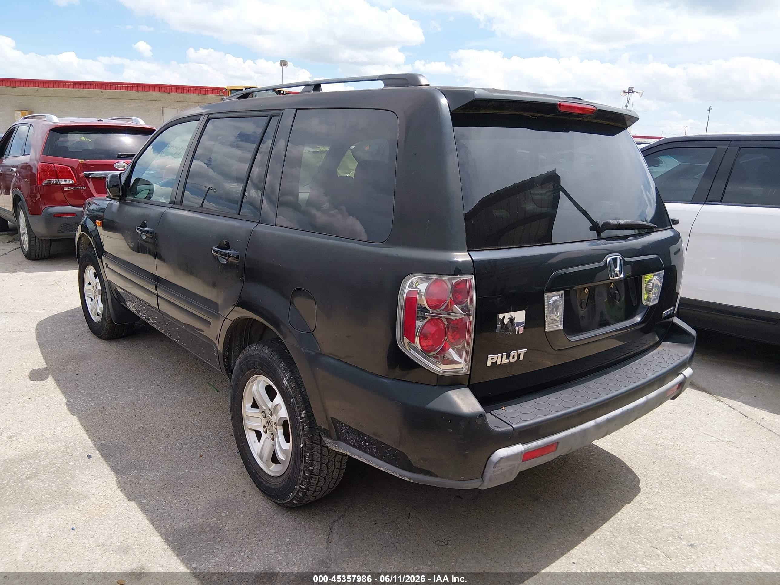 2008 Honda Pilot Vp Black vin: 5FNYF182X8B043125