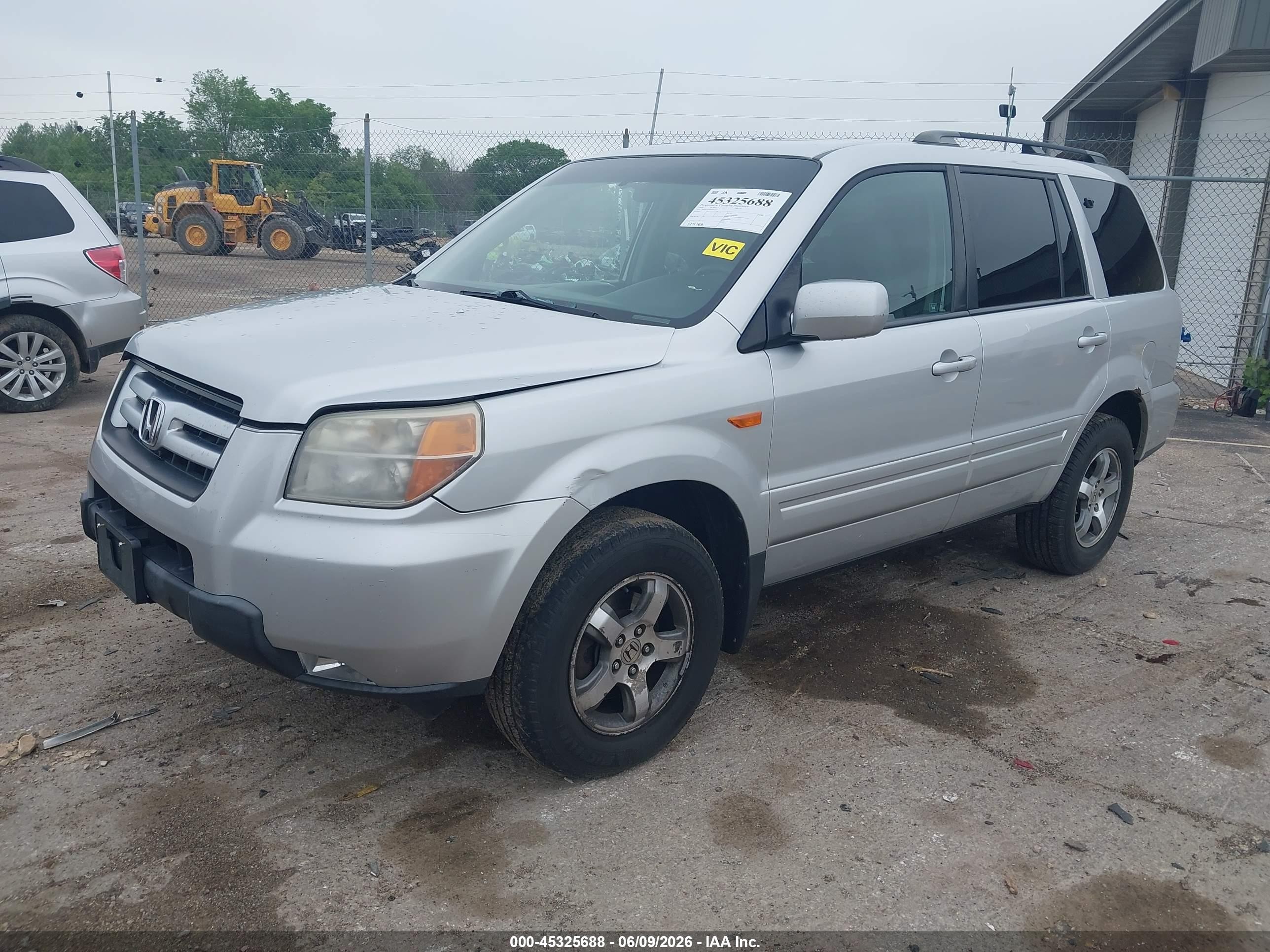 2008 Honda Pilot Se Silver vin: 5FNYF18308B052277