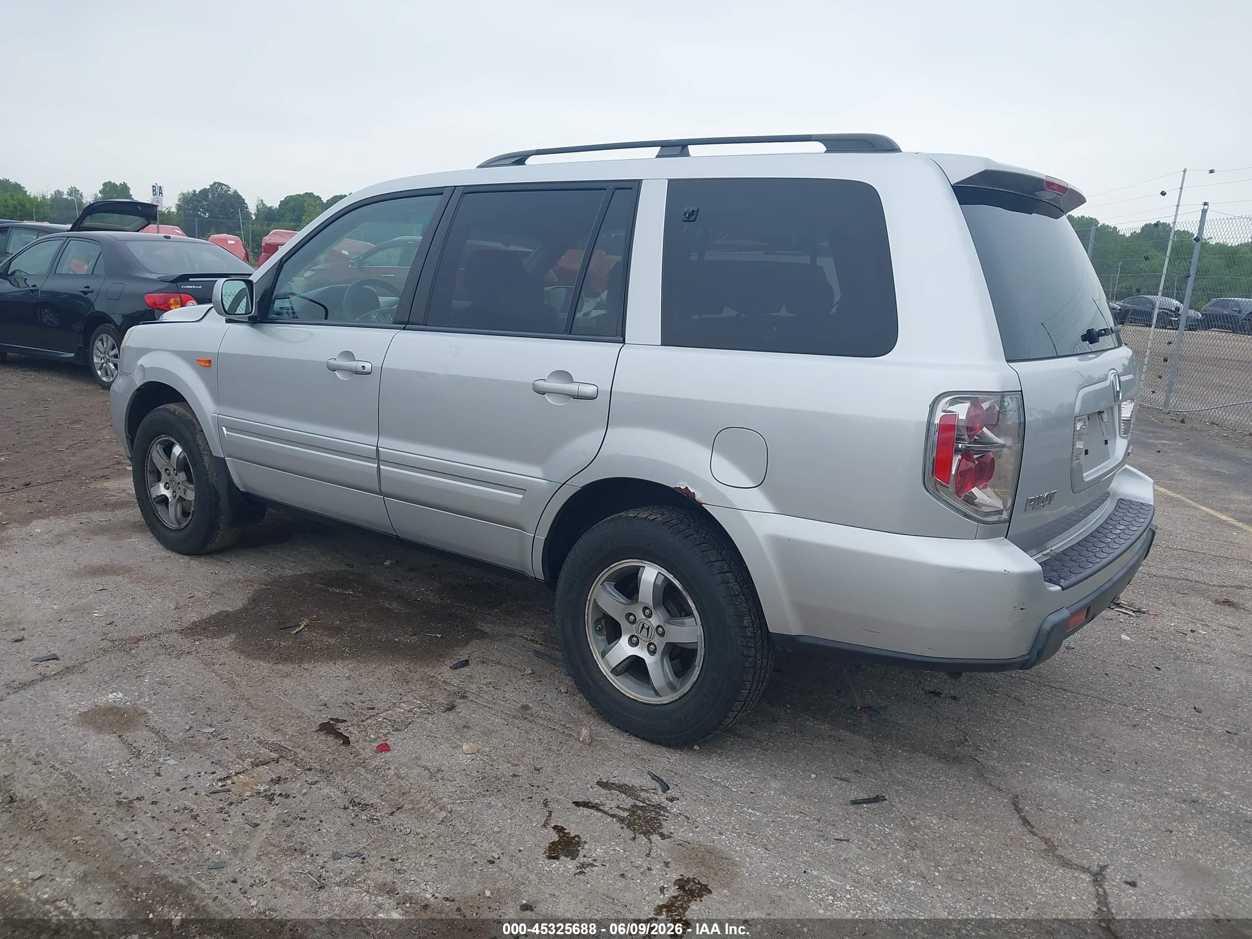 2008 Honda Pilot Se Silver vin: 5FNYF18308B052277