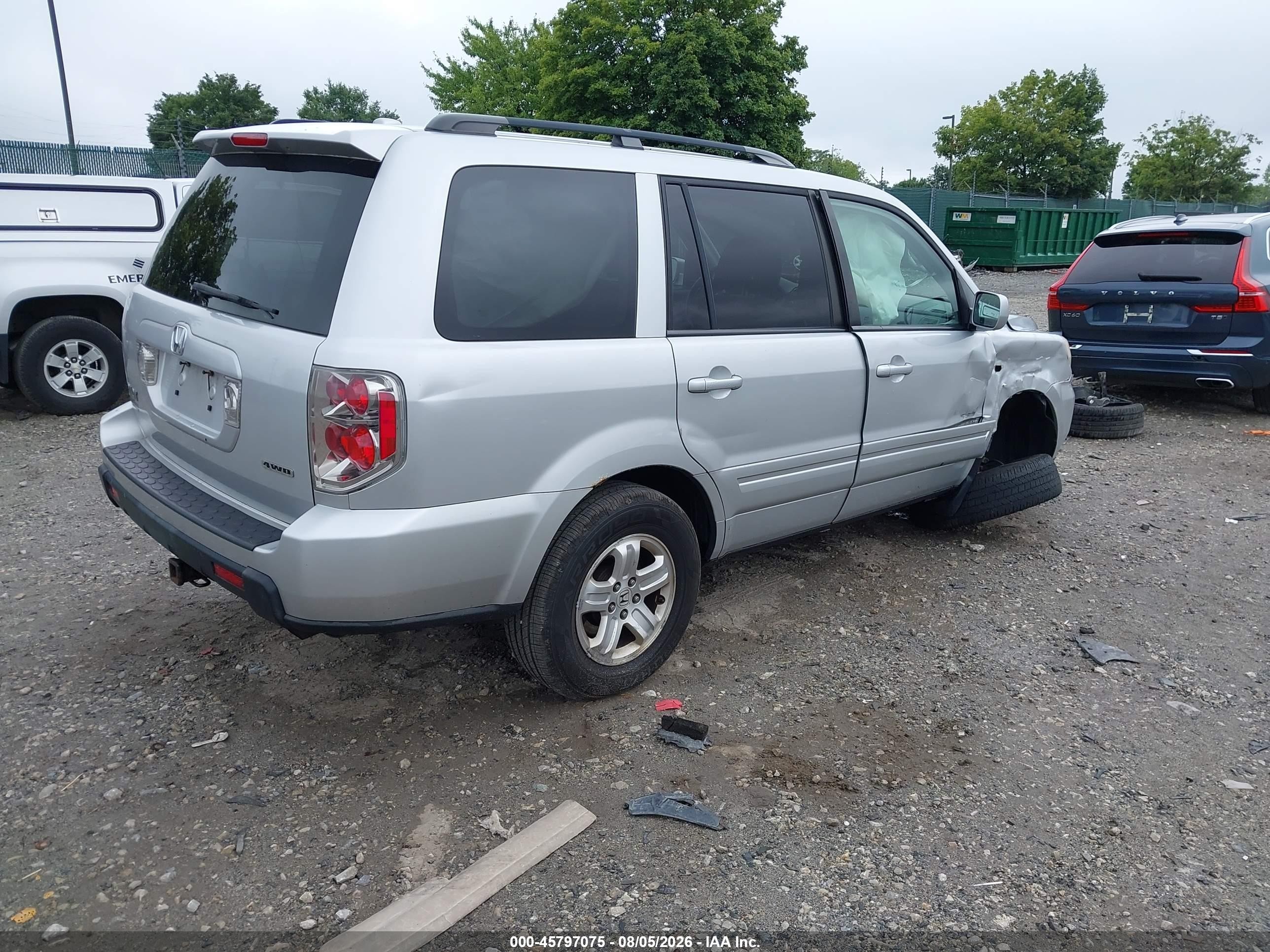 2008 Honda Pilot Se Серебряный vin: 5FNYF18338B053827