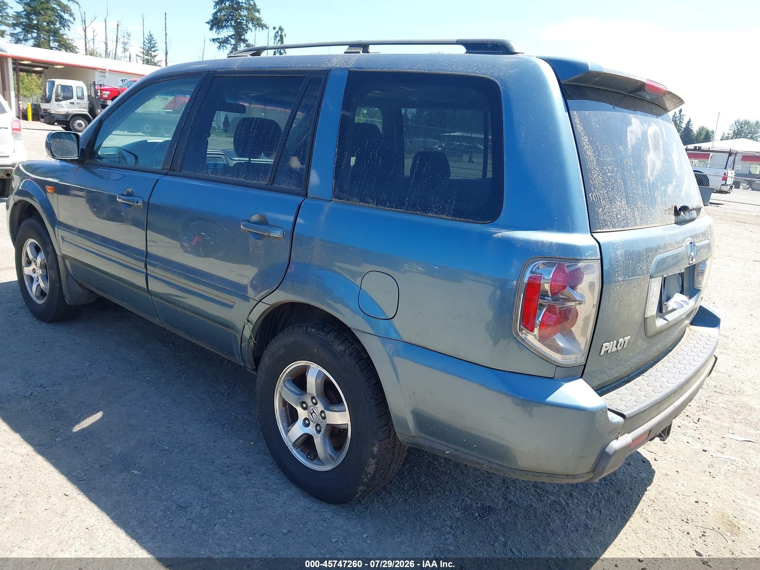 2008 Honda Pilot Se Blue vin: 5FNYF18368B038528