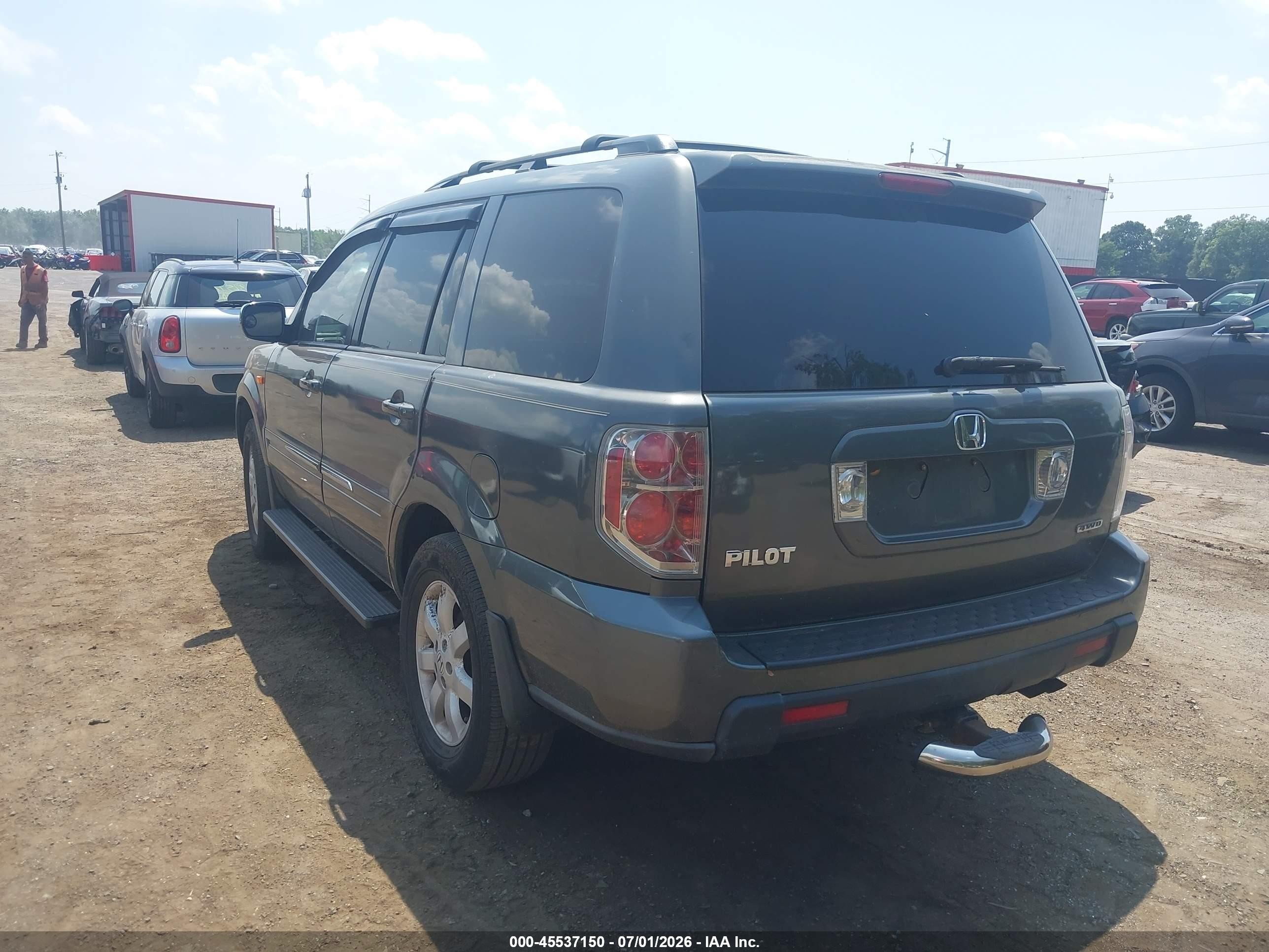2008 Honda Pilot Se Серый vin: 5FNYF18388B052527