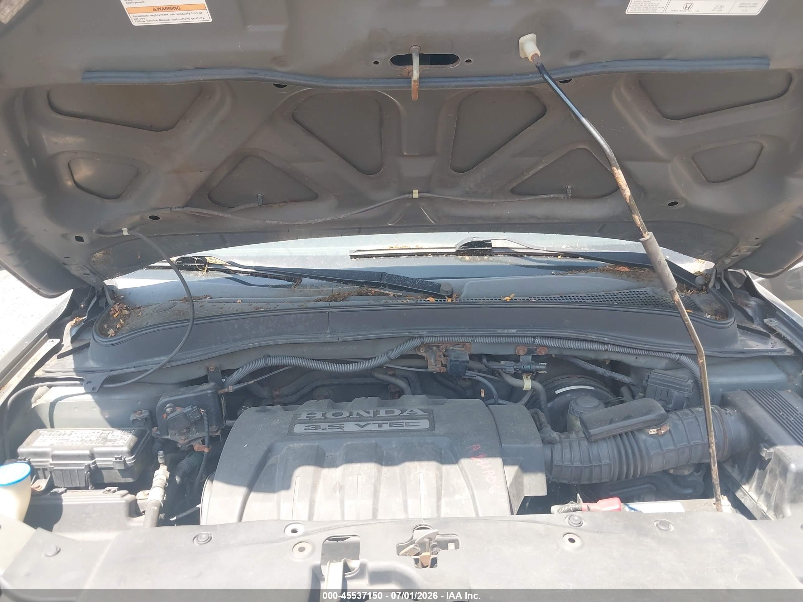 2008 Honda Pilot Se Серый vin: 5FNYF18388B052527