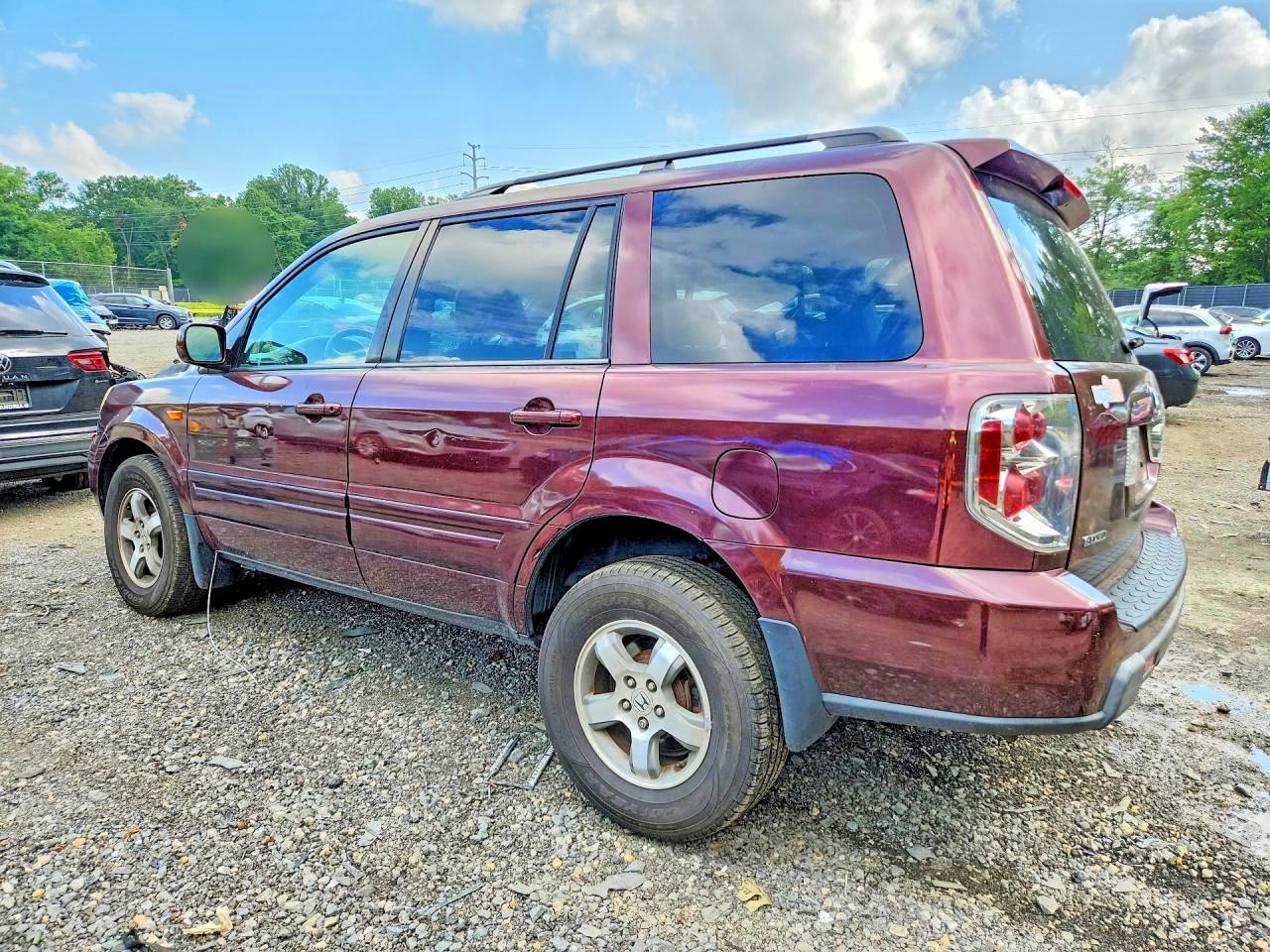 2008 Honda Pilot Se Maroon vin: 5FNYF18398B044906