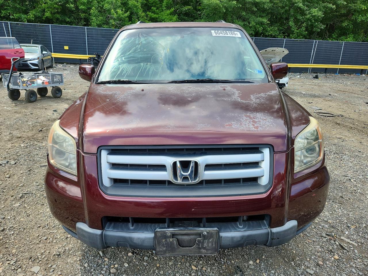 2008 Honda Pilot Se Maroon vin: 5FNYF18398B044906