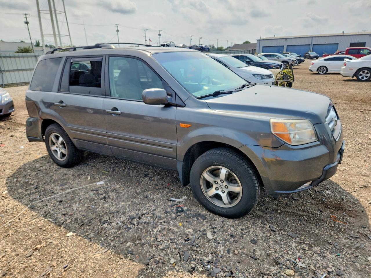 2007 Honda Pilot Ex Серый vin: 5FNYF18407B009999
