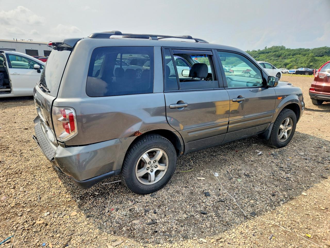 2007 Honda Pilot Ex Серый vin: 5FNYF18407B009999