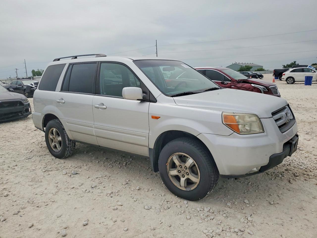 2007 Honda Pilot Ex Silver vin: 5FNYF18417B020610