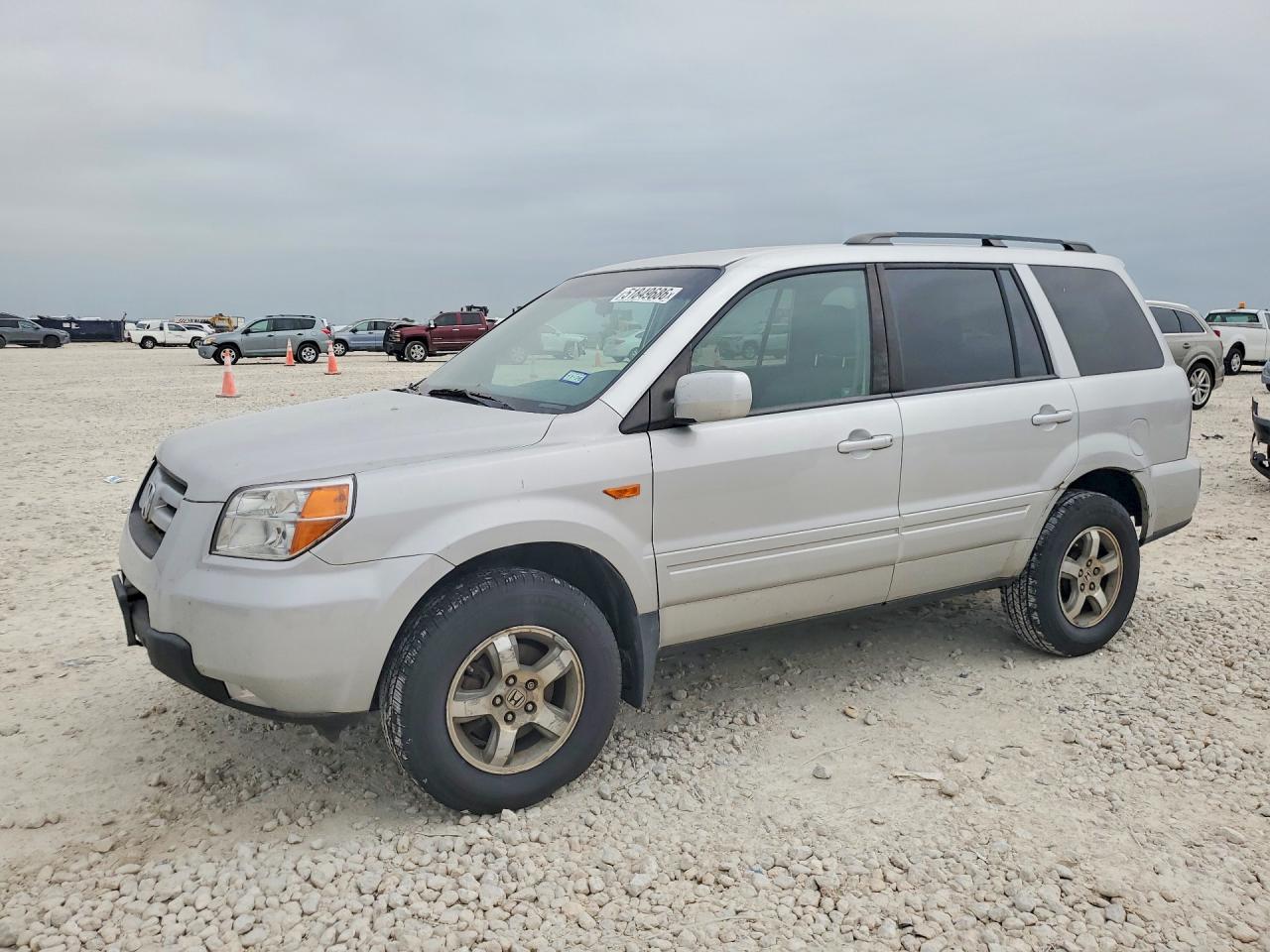 2007 Honda Pilot Ex Silver vin: 5FNYF18417B020610