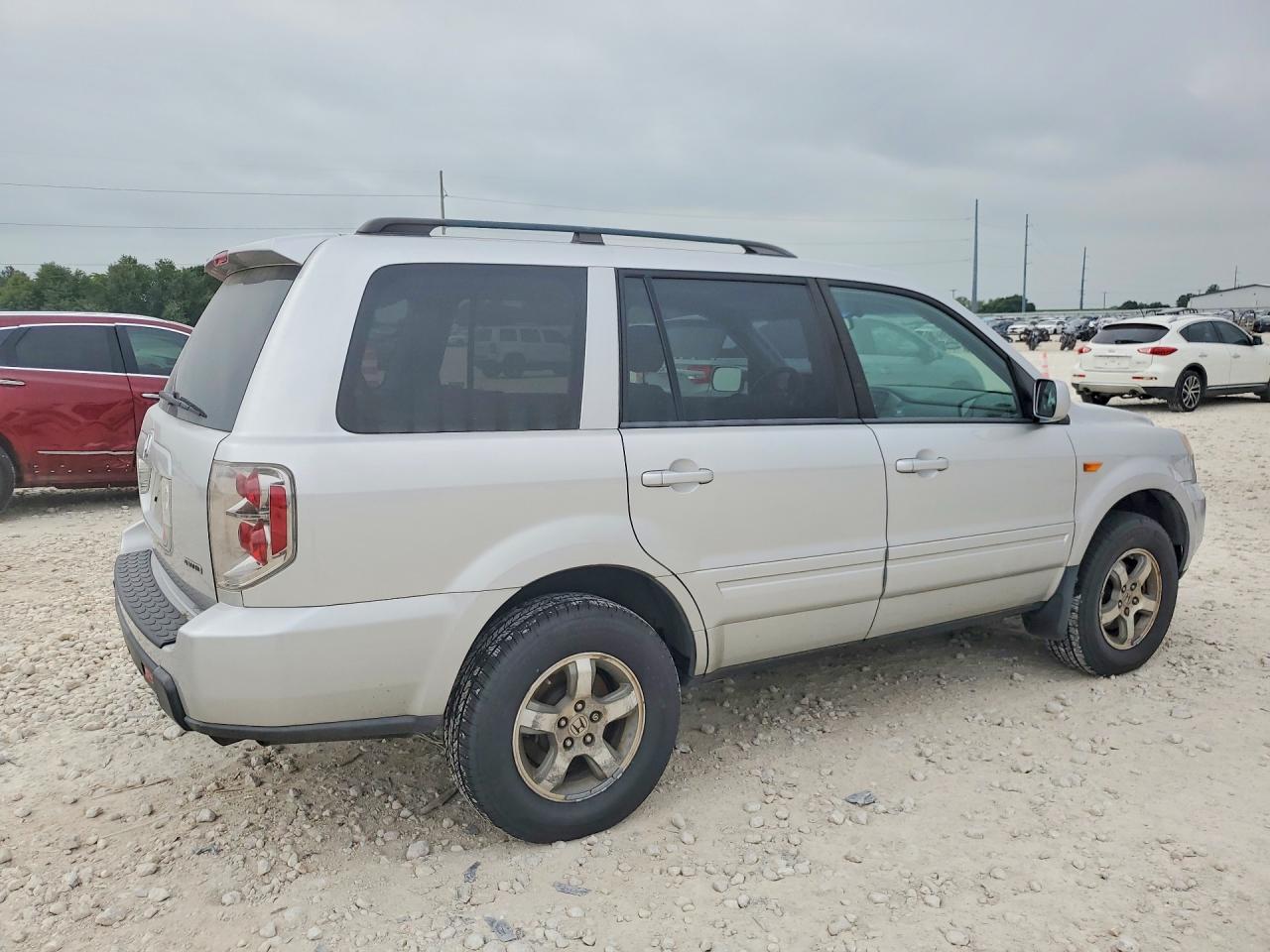 2007 Honda Pilot Ex Silver vin: 5FNYF18417B020610