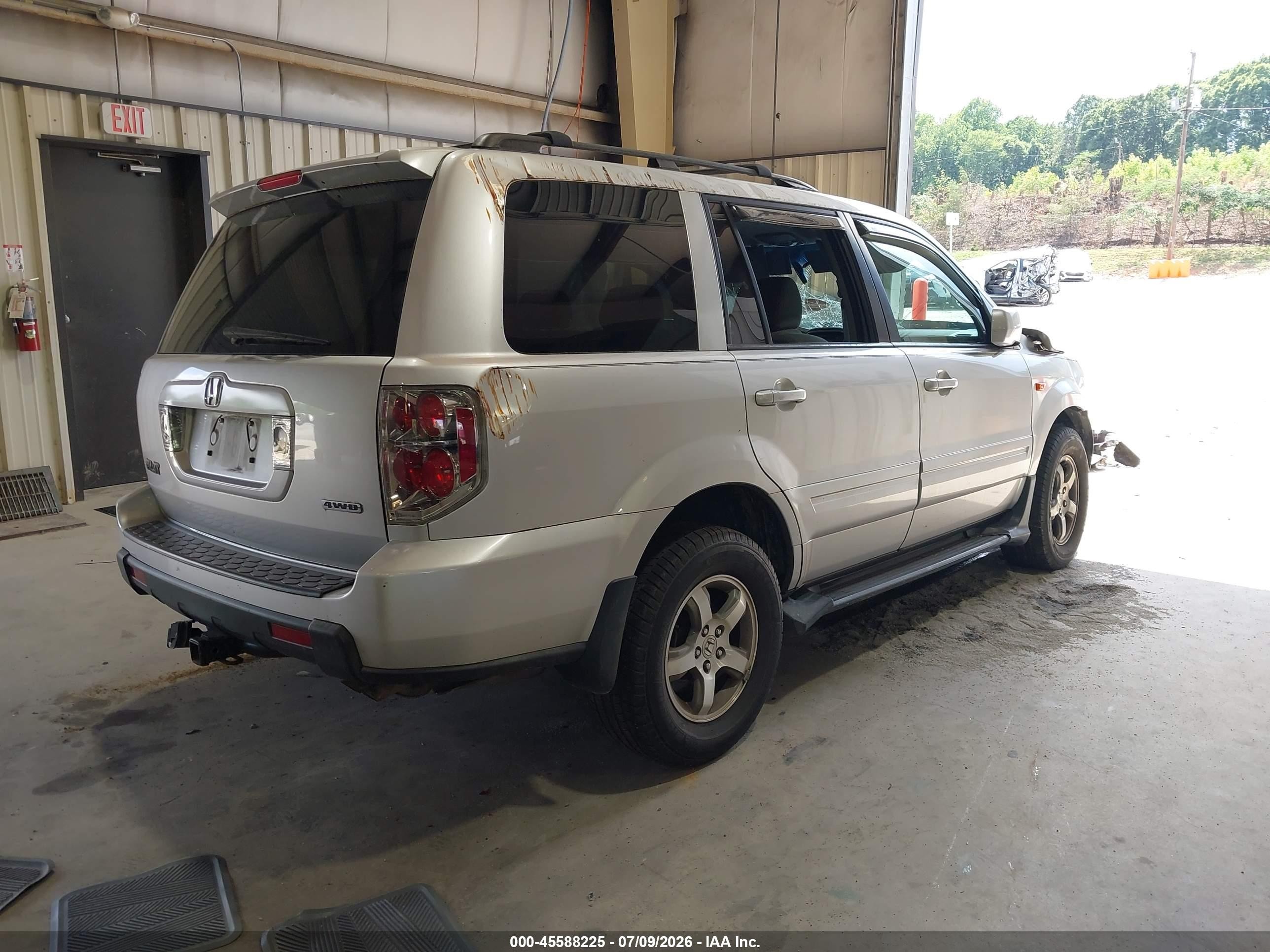 2006 Honda Pilot Ex Серебряный vin: 5FNYF18426B013213