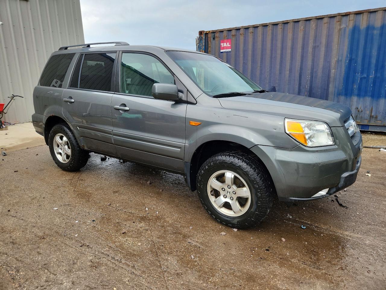 2007 Honda Pilot Ex Gray vin: 5FNYF18427B013519