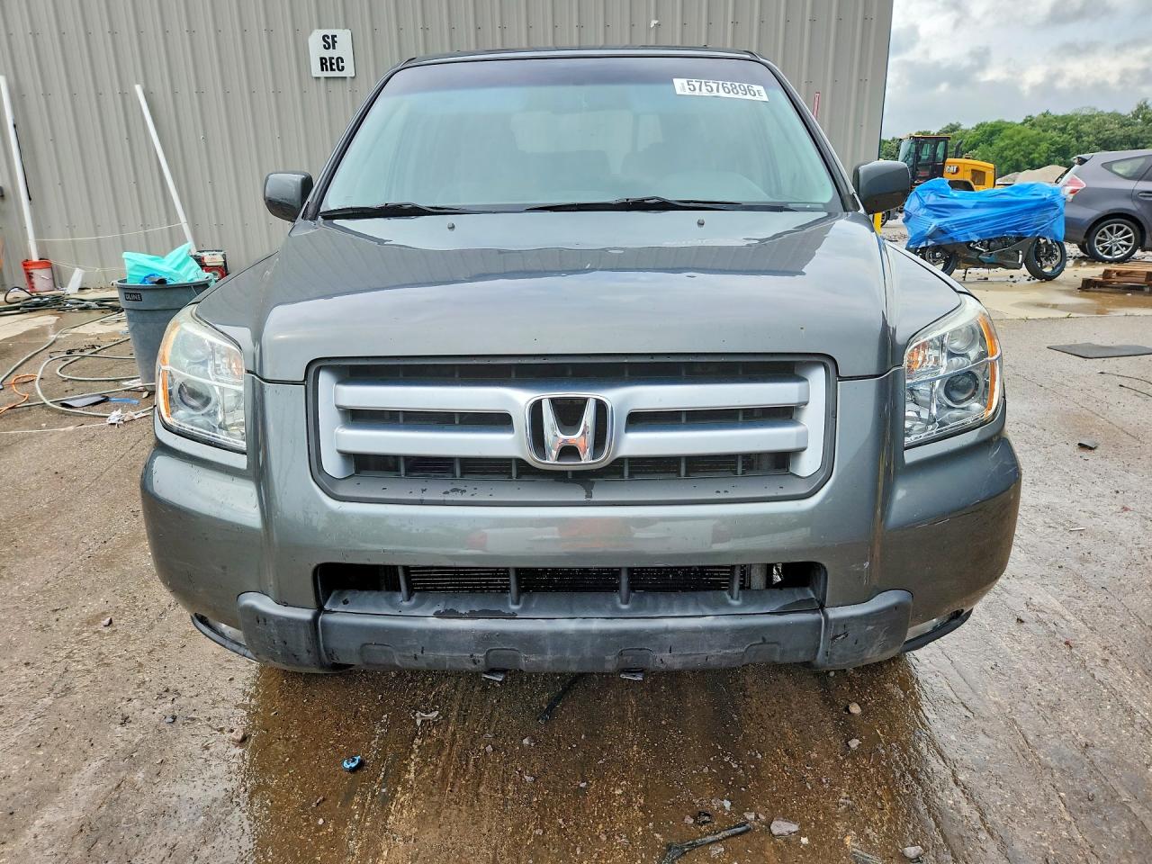 2007 Honda Pilot Ex Gray vin: 5FNYF18427B013519