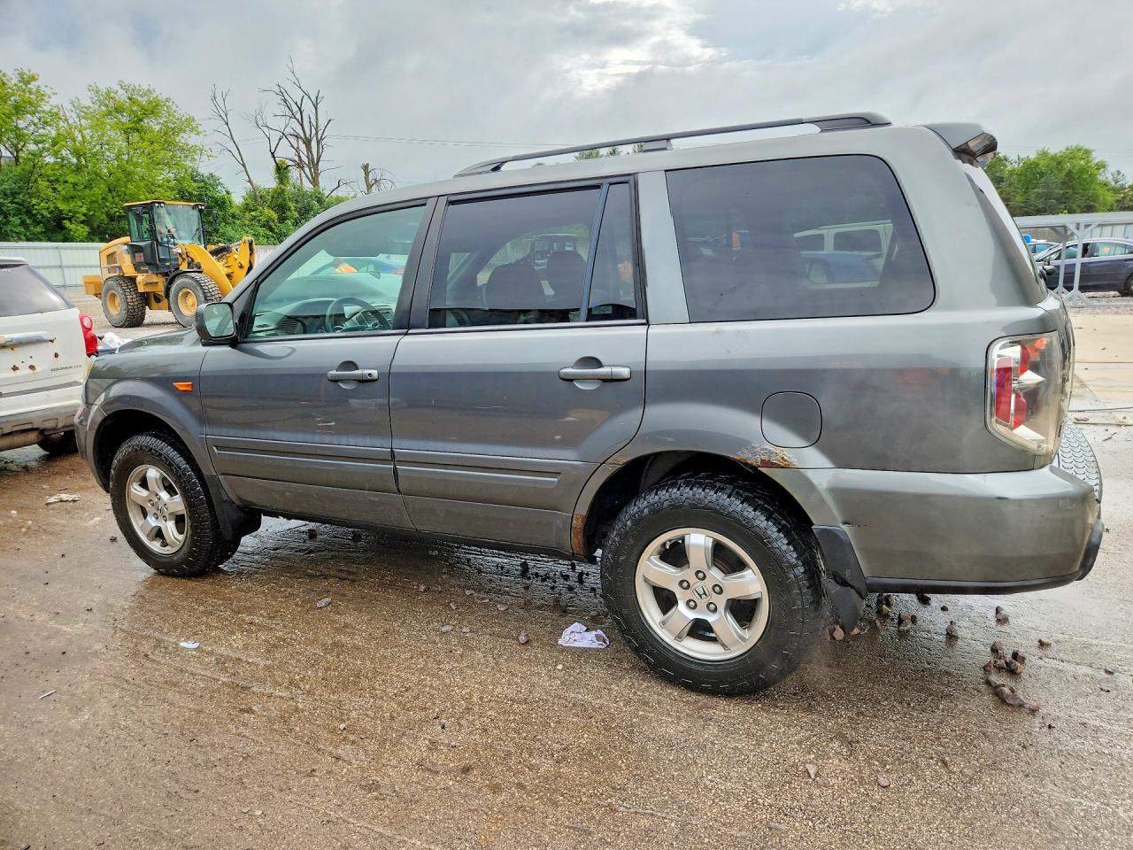 2007 Honda Pilot Ex Gray vin: 5FNYF18427B013519