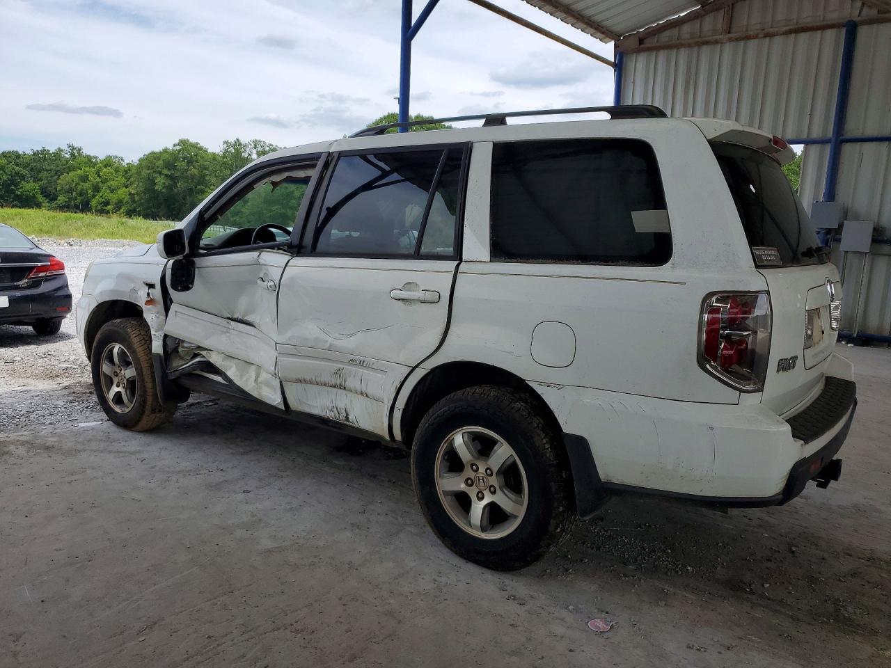 2007 Honda Pilot Ex White vin: 5FNYF18427B017554