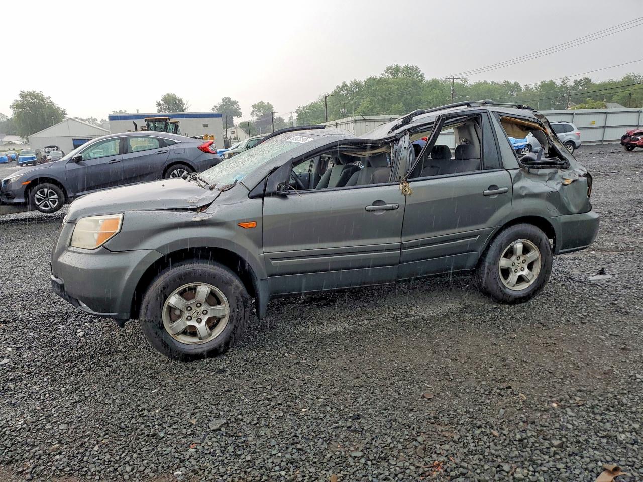 2008 Honda Pilot Ex Серый vin: 5FNYF18428B056369