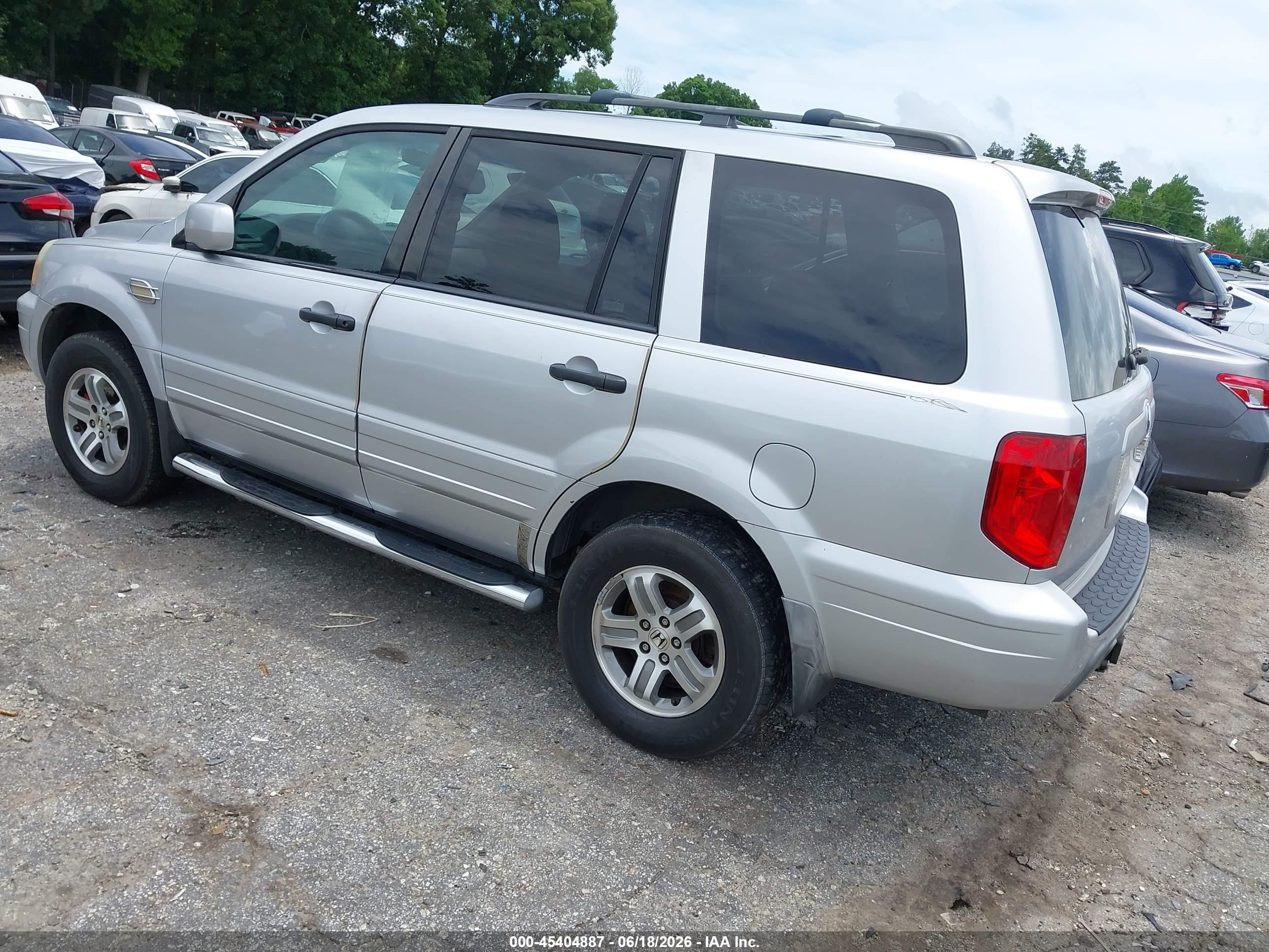 2005 Honda Pilot Ex Silver vin: 5FNYF18435B025305