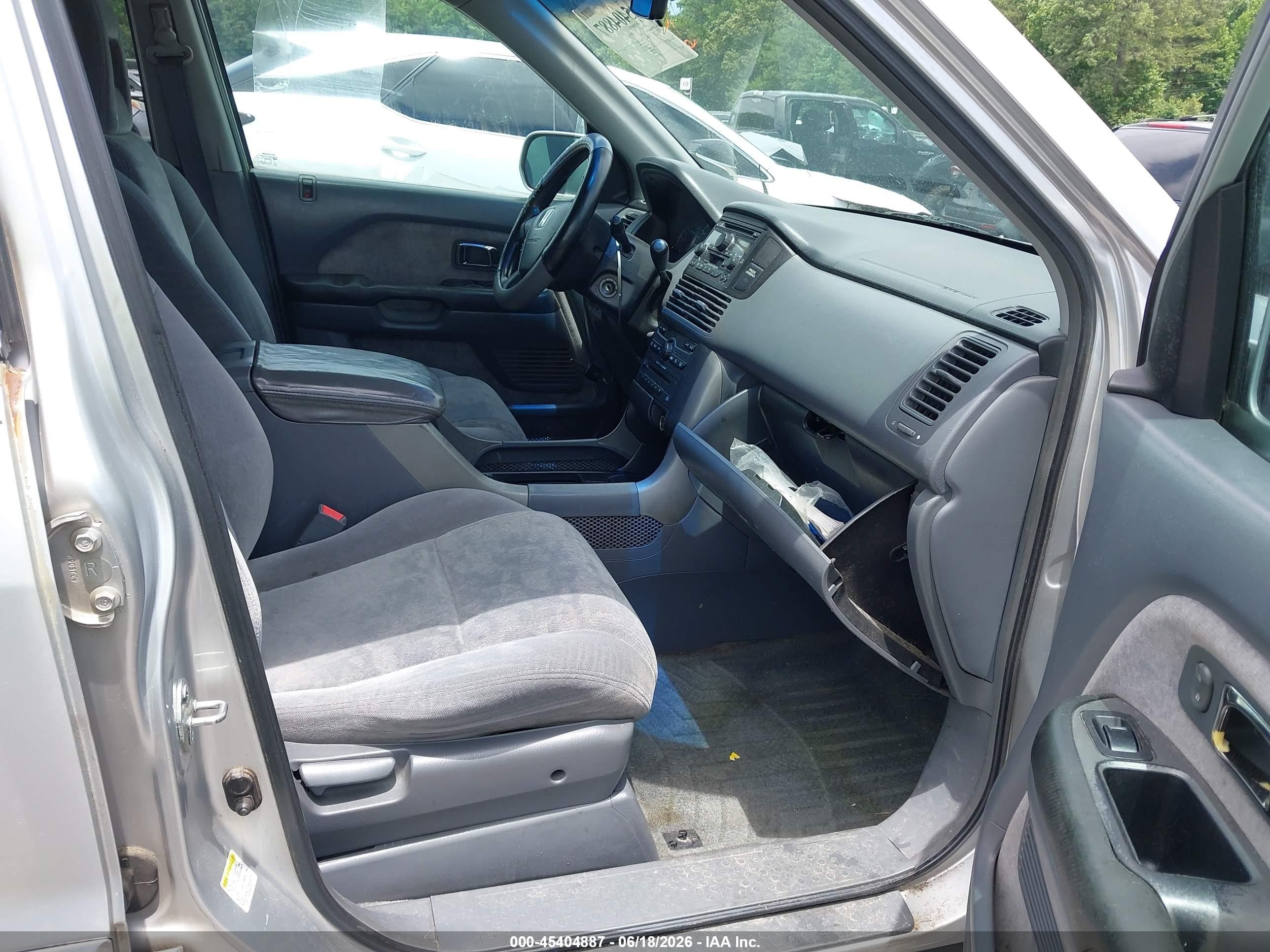 2005 Honda Pilot Ex Silver vin: 5FNYF18435B025305