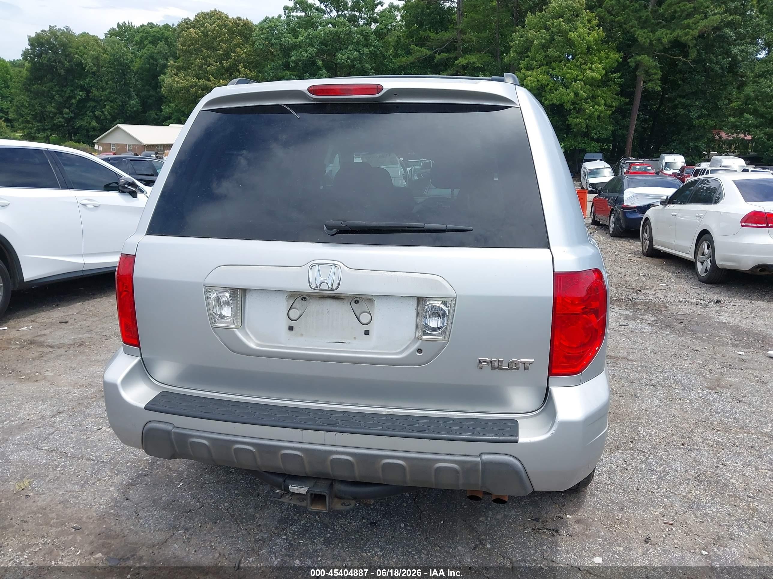 2005 Honda Pilot Ex Silver vin: 5FNYF18435B025305