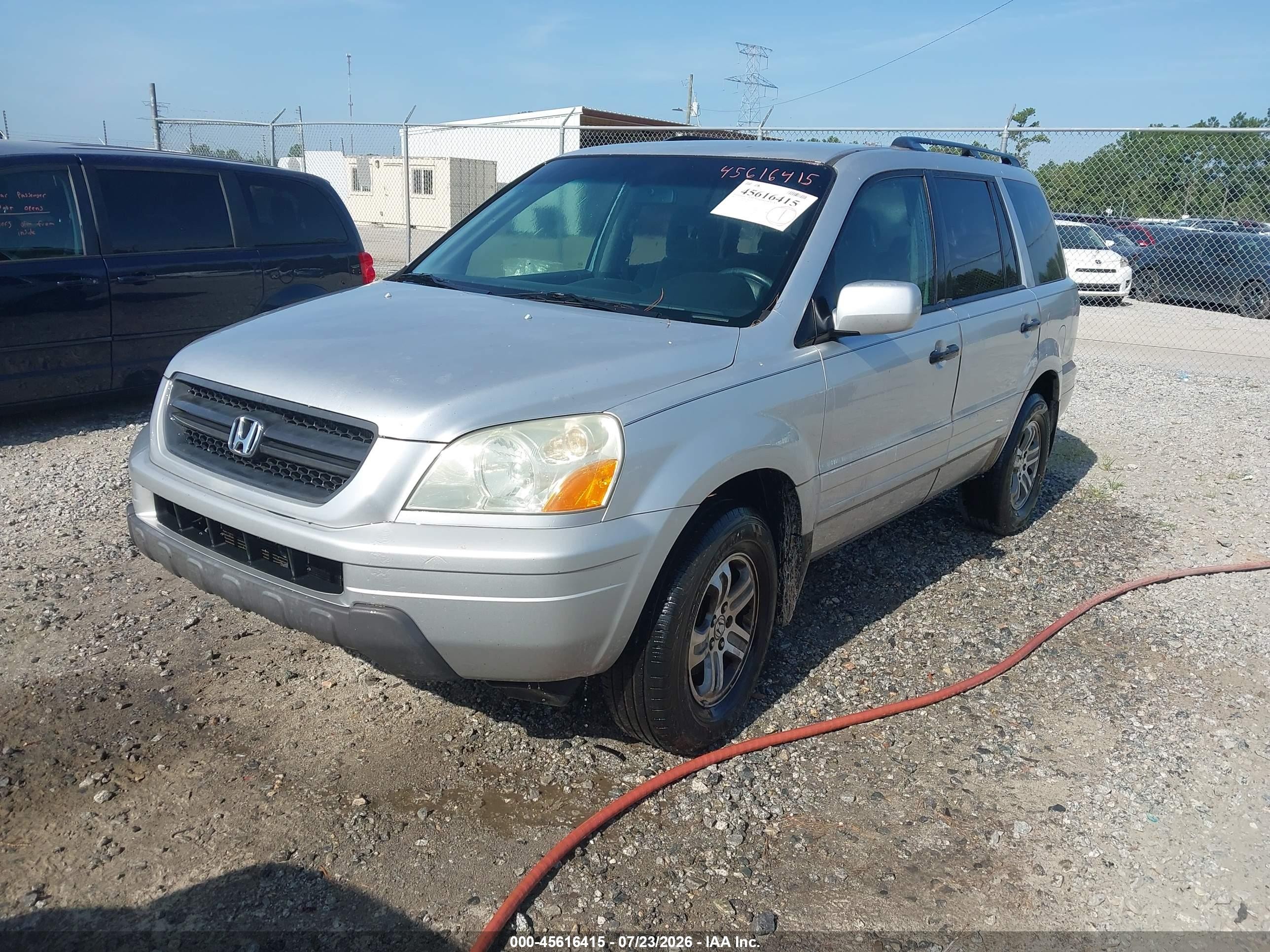 2005 Honda Pilot Ex Silver vin: 5FNYF18435B030987