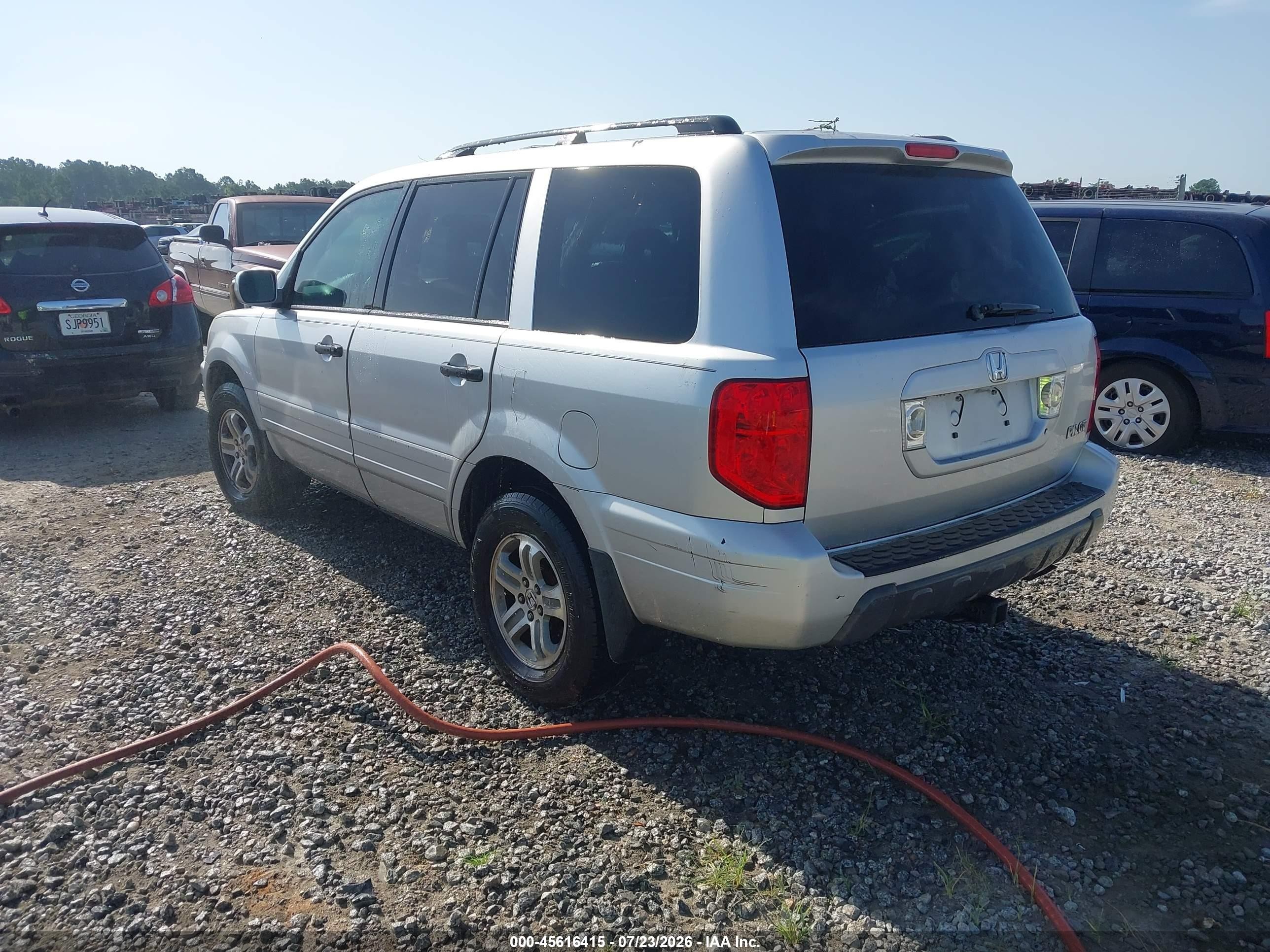 2005 Honda Pilot Ex Silver vin: 5FNYF18435B030987