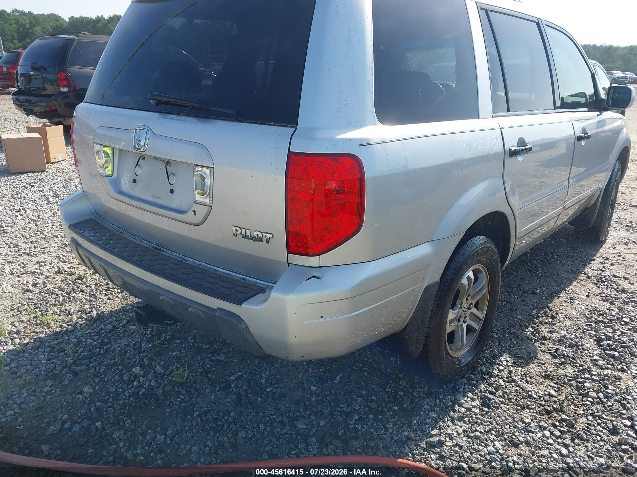2005 Honda Pilot Ex Silver vin: 5FNYF18435B030987