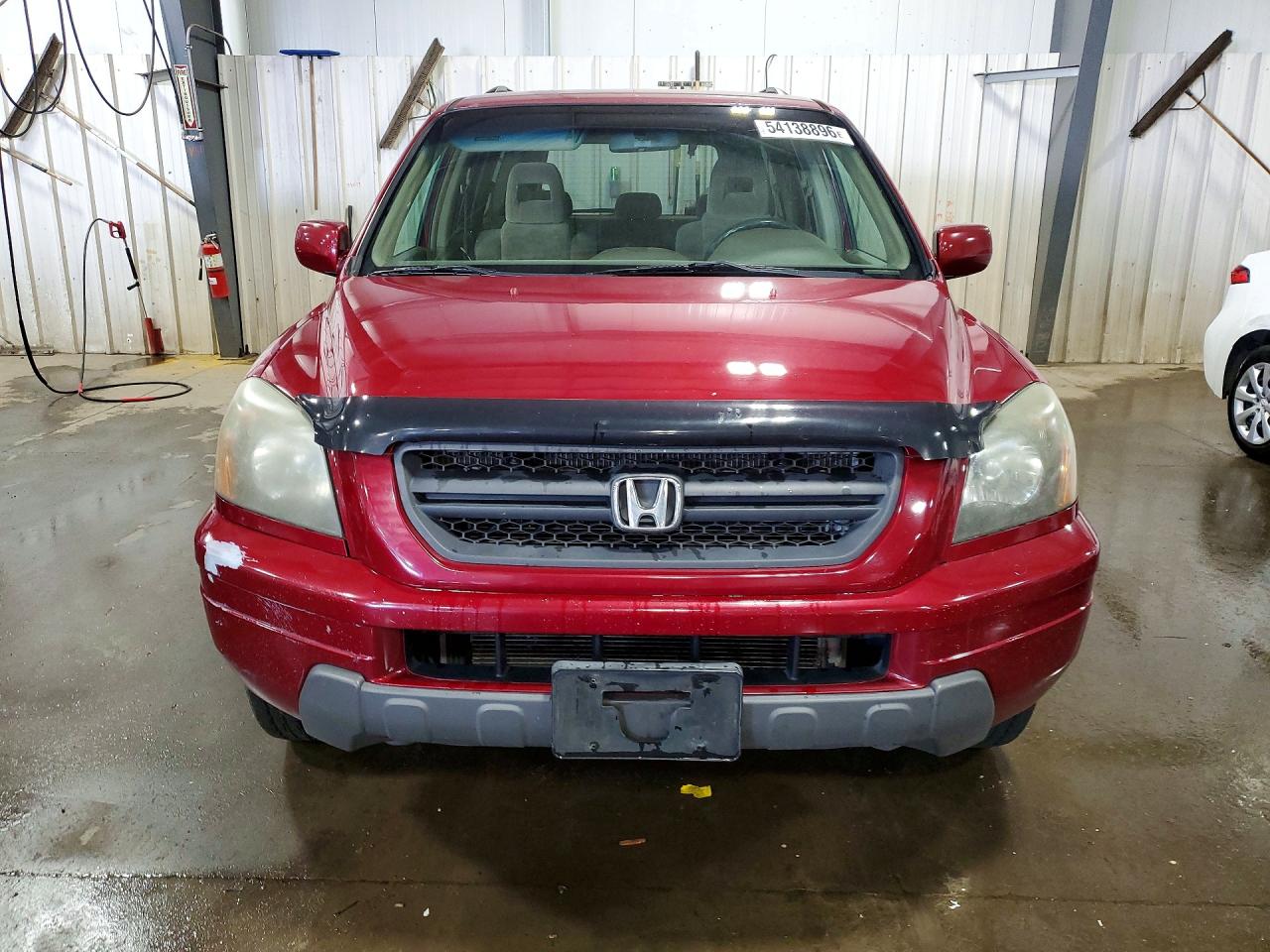 2005 Honda Pilot Ex Maroon vin: 5FNYF18435B047577