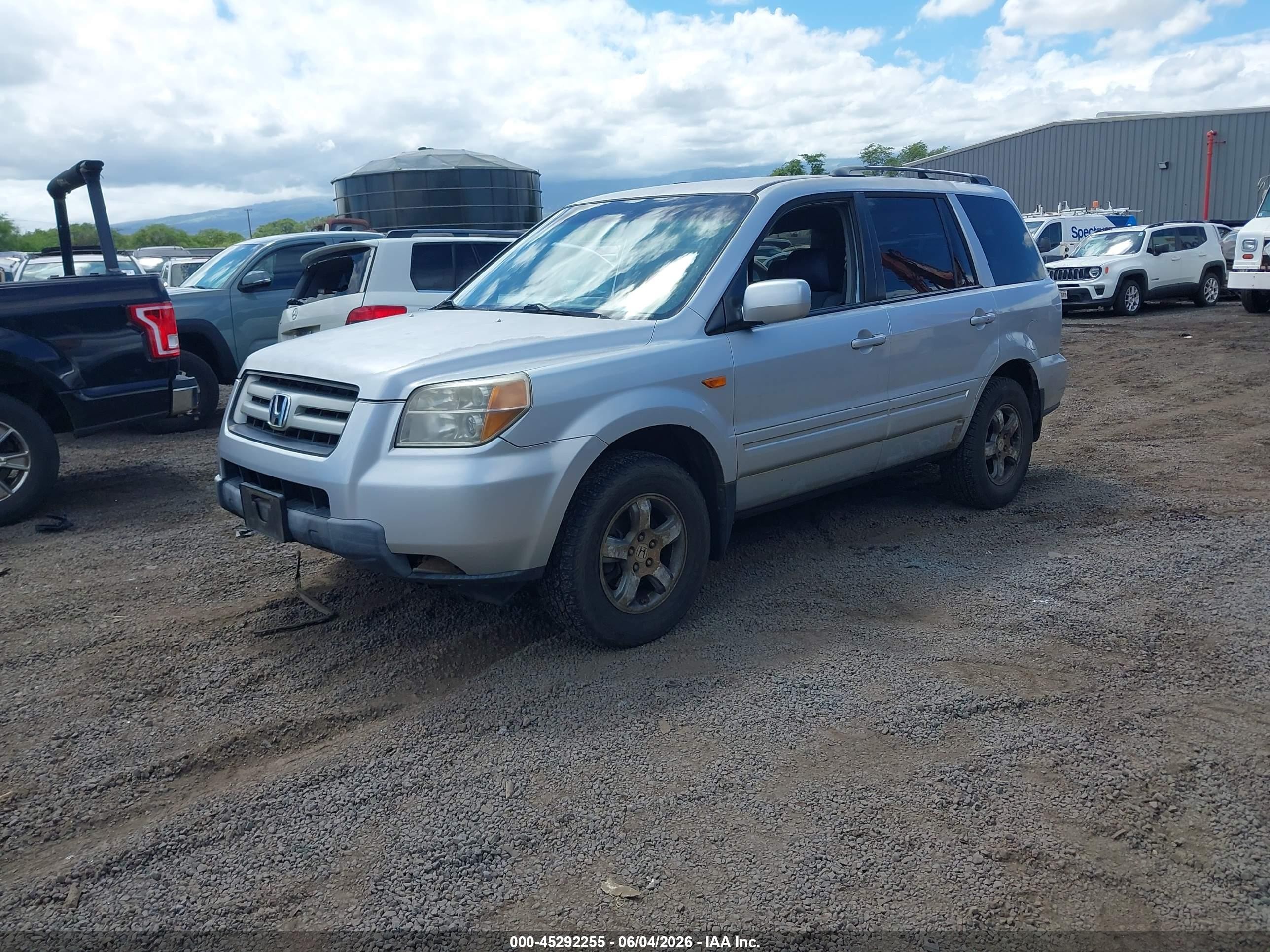 2008 Honda Pilot Ex Gray vin: 5FNYF18438B039502