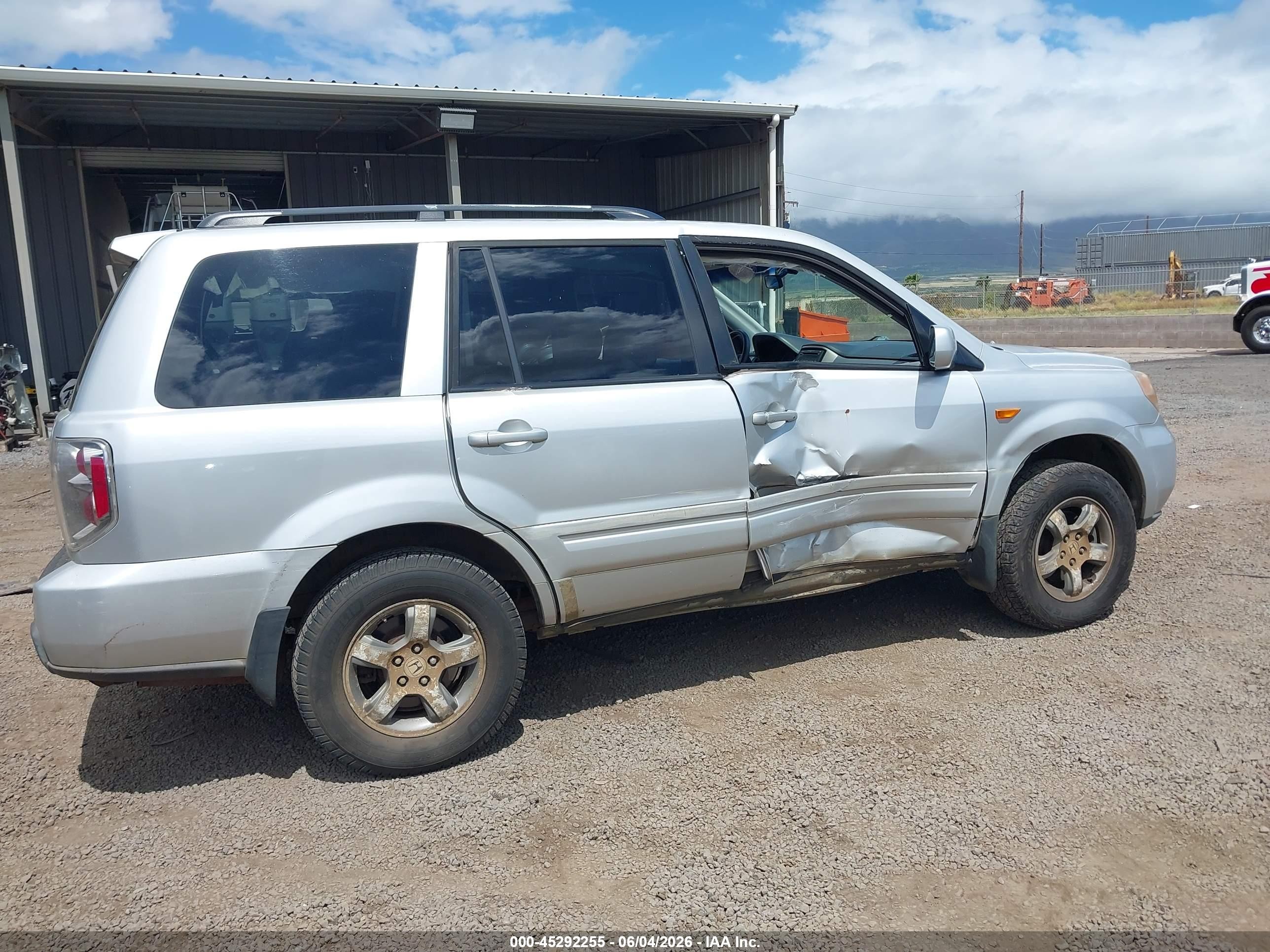 2008 Honda Pilot Ex Gray vin: 5FNYF18438B039502