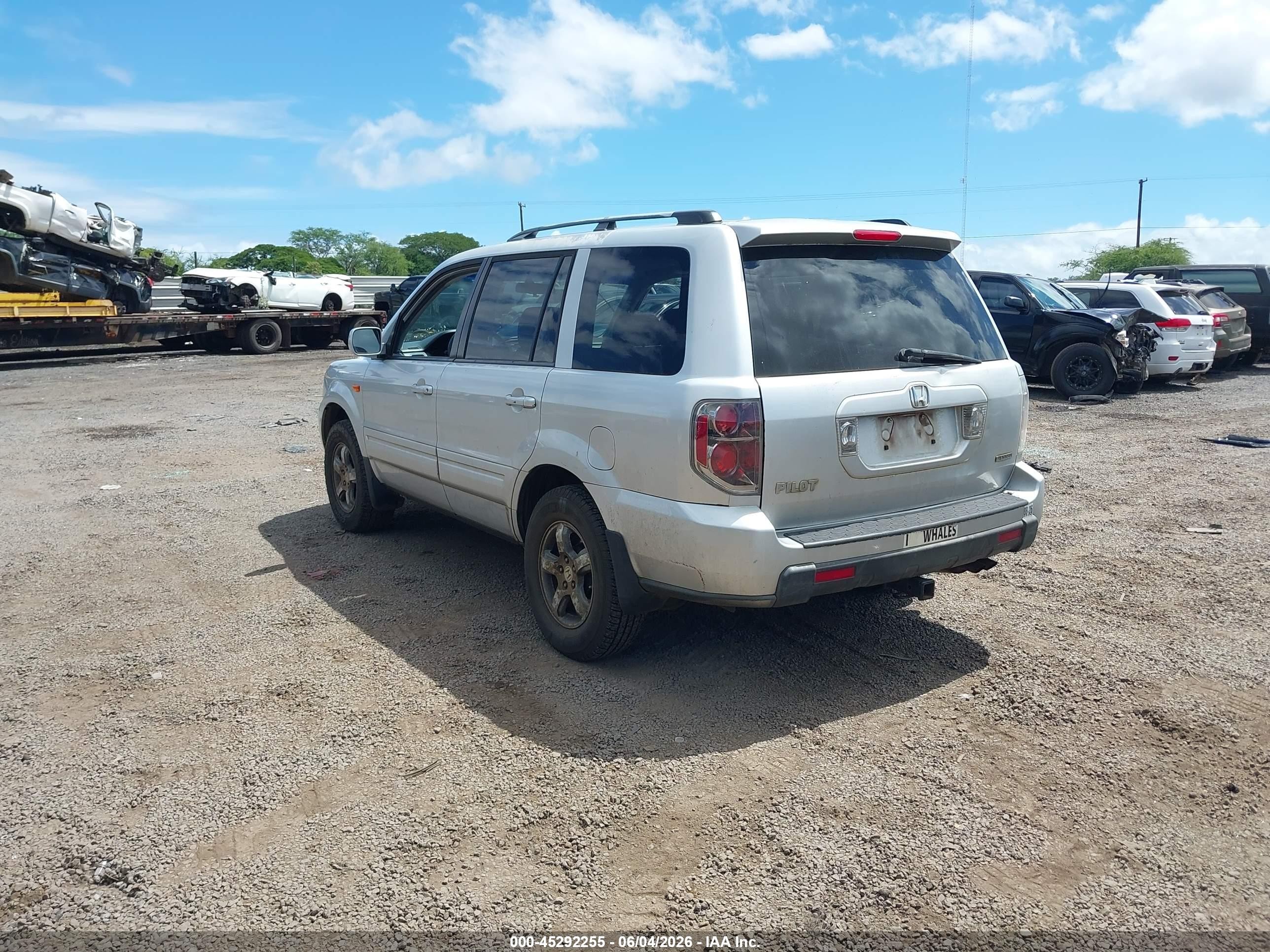 2008 Honda Pilot Ex Gray vin: 5FNYF18438B039502