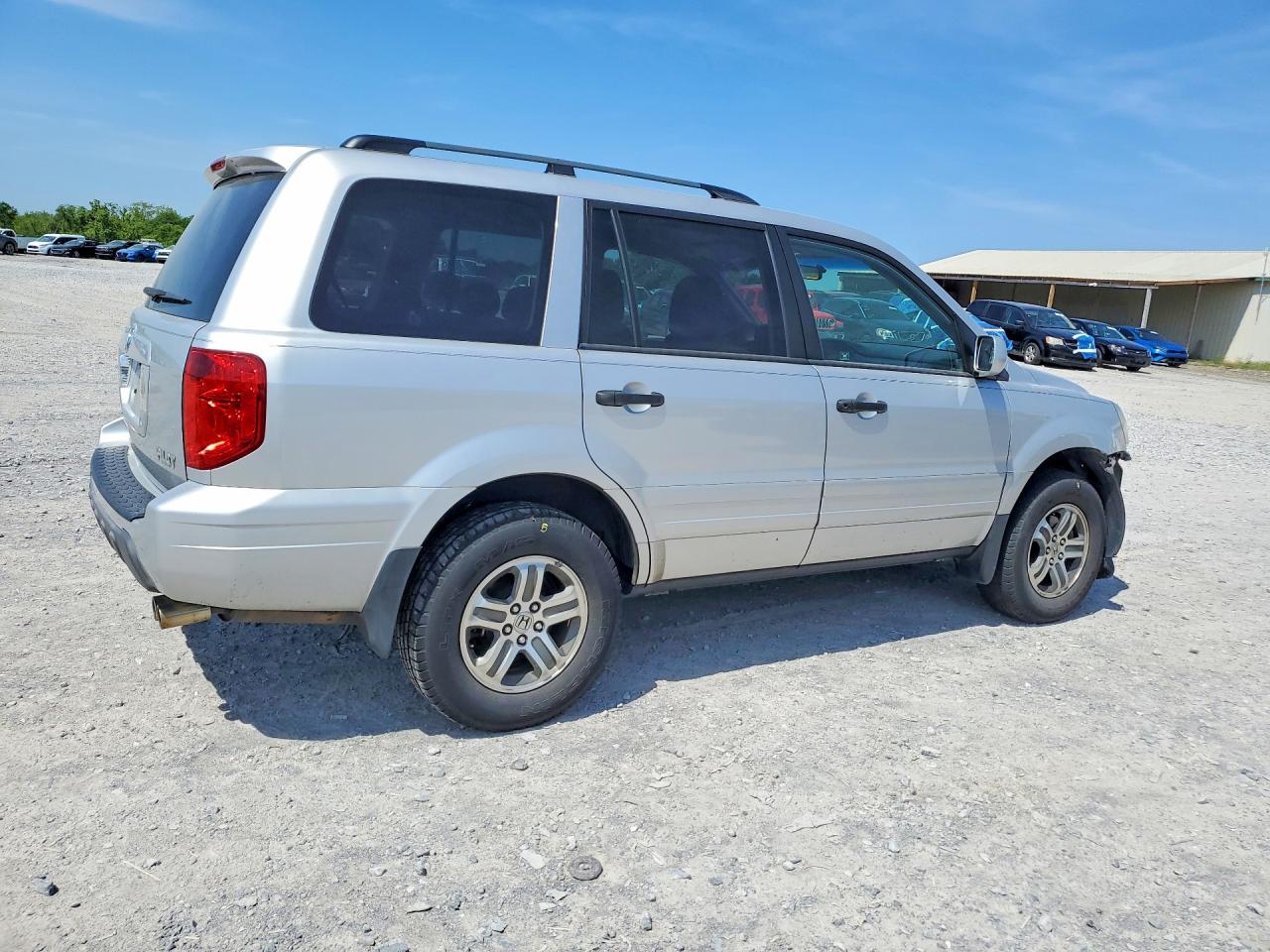 2005 Honda Pilot Ex Silver vin: 5FNYF18445B008478