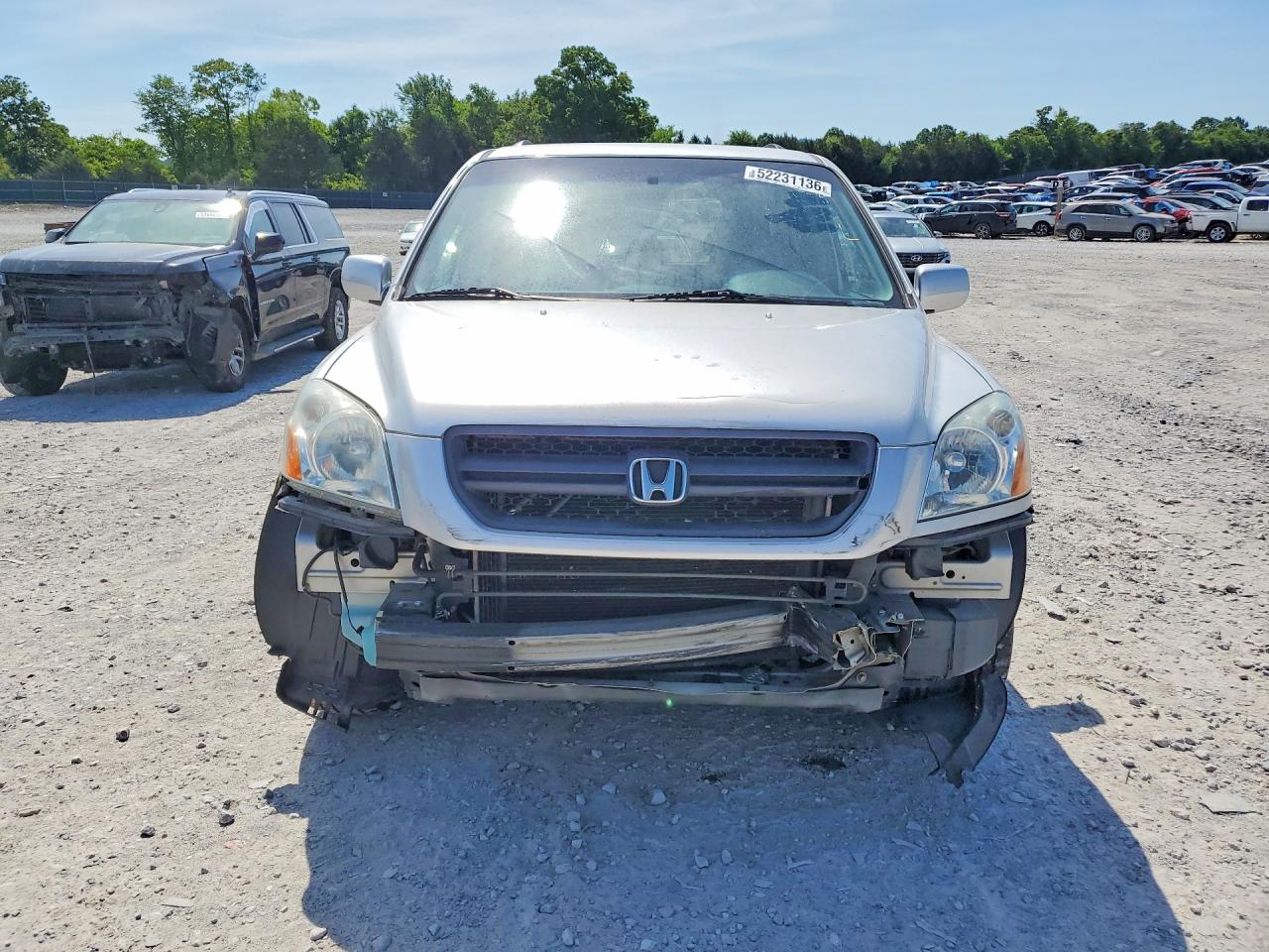 2005 Honda Pilot Ex Silver vin: 5FNYF18445B008478