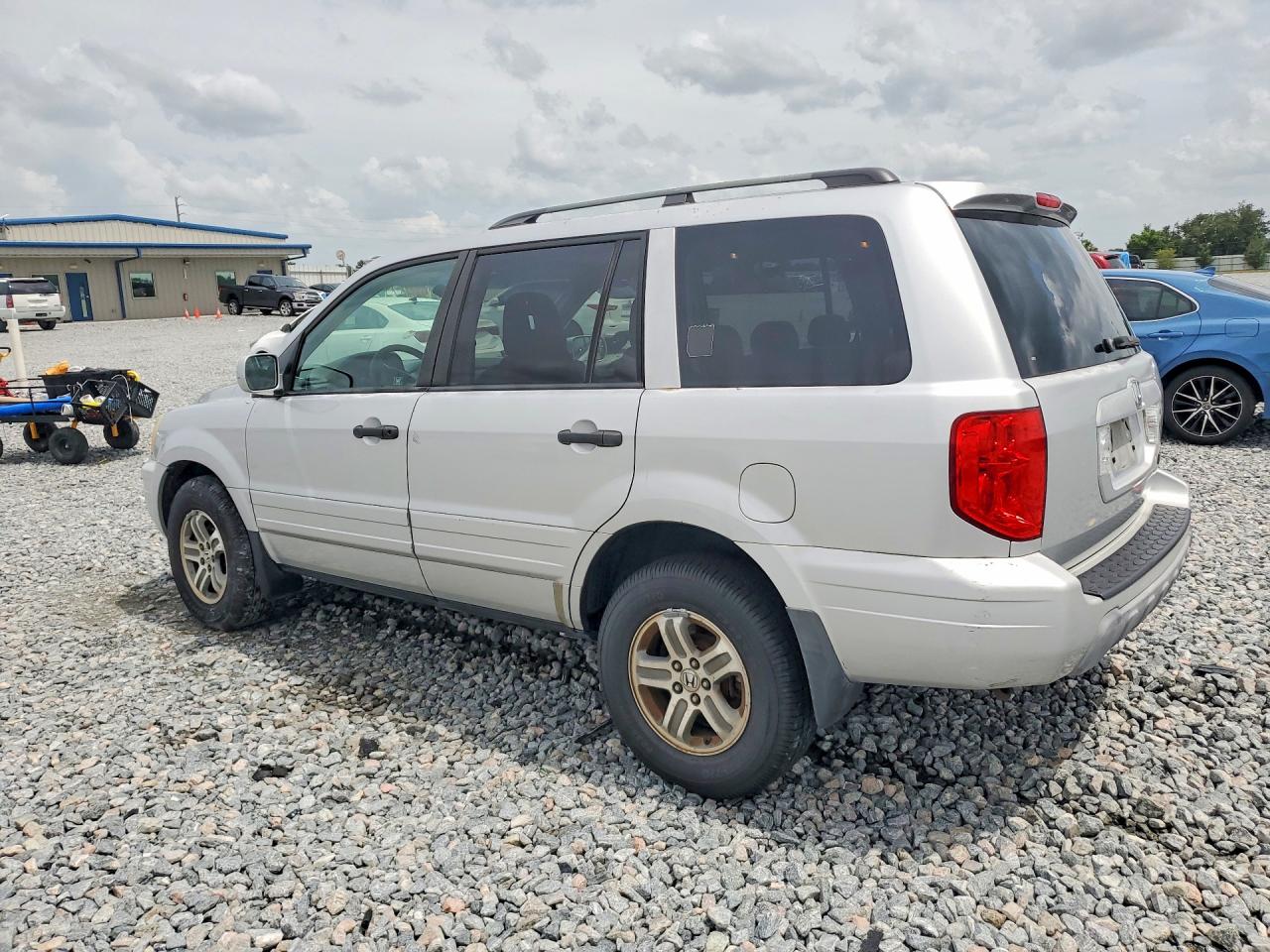 2005 Honda Pilot Ex Silver vin: 5FNYF18445B013650