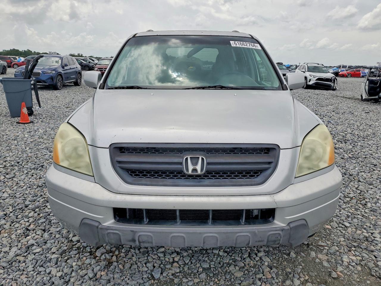 2005 Honda Pilot Ex Silver vin: 5FNYF18445B013650