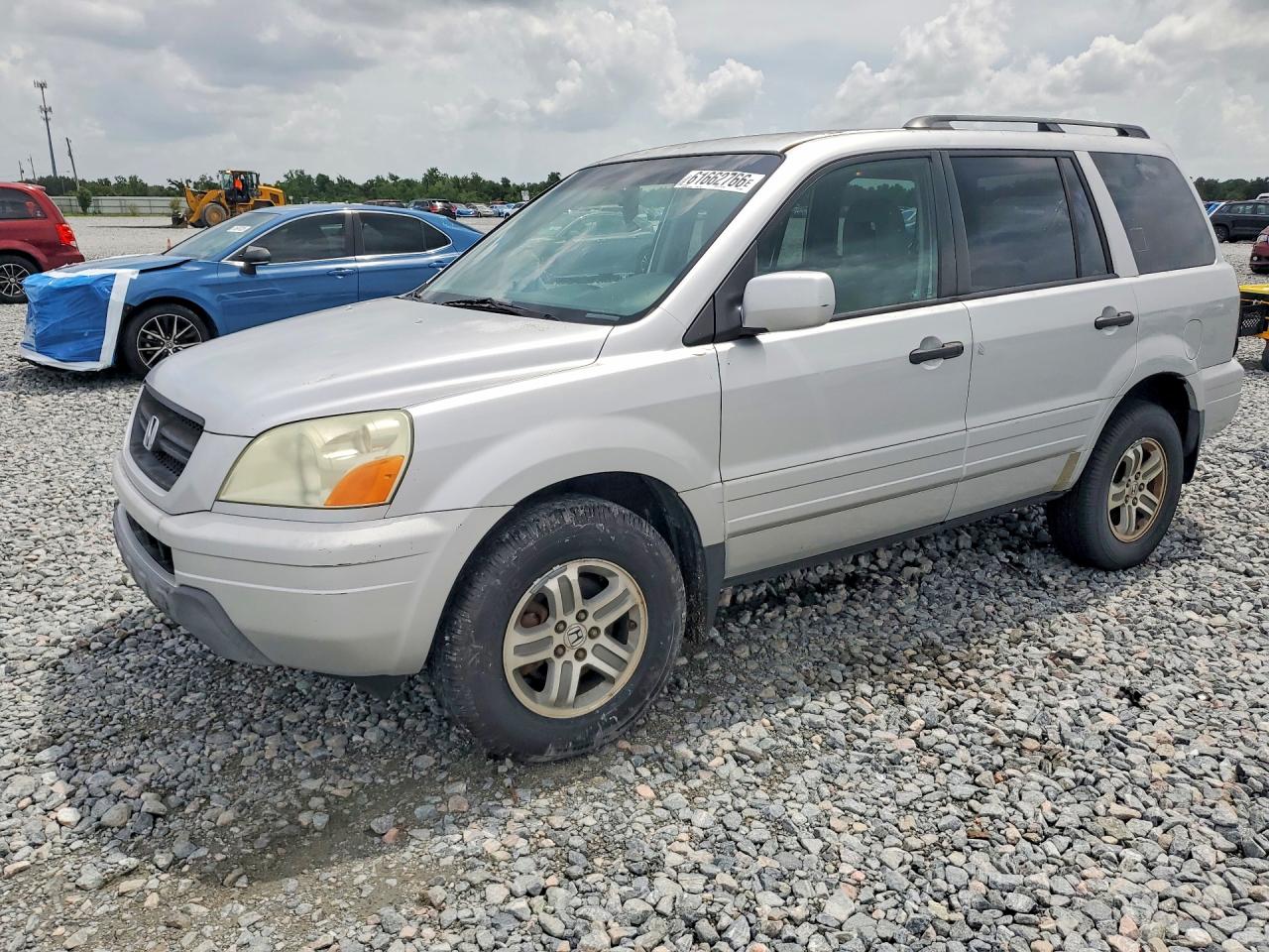 2005 Honda Pilot Ex Silver vin: 5FNYF18445B013650