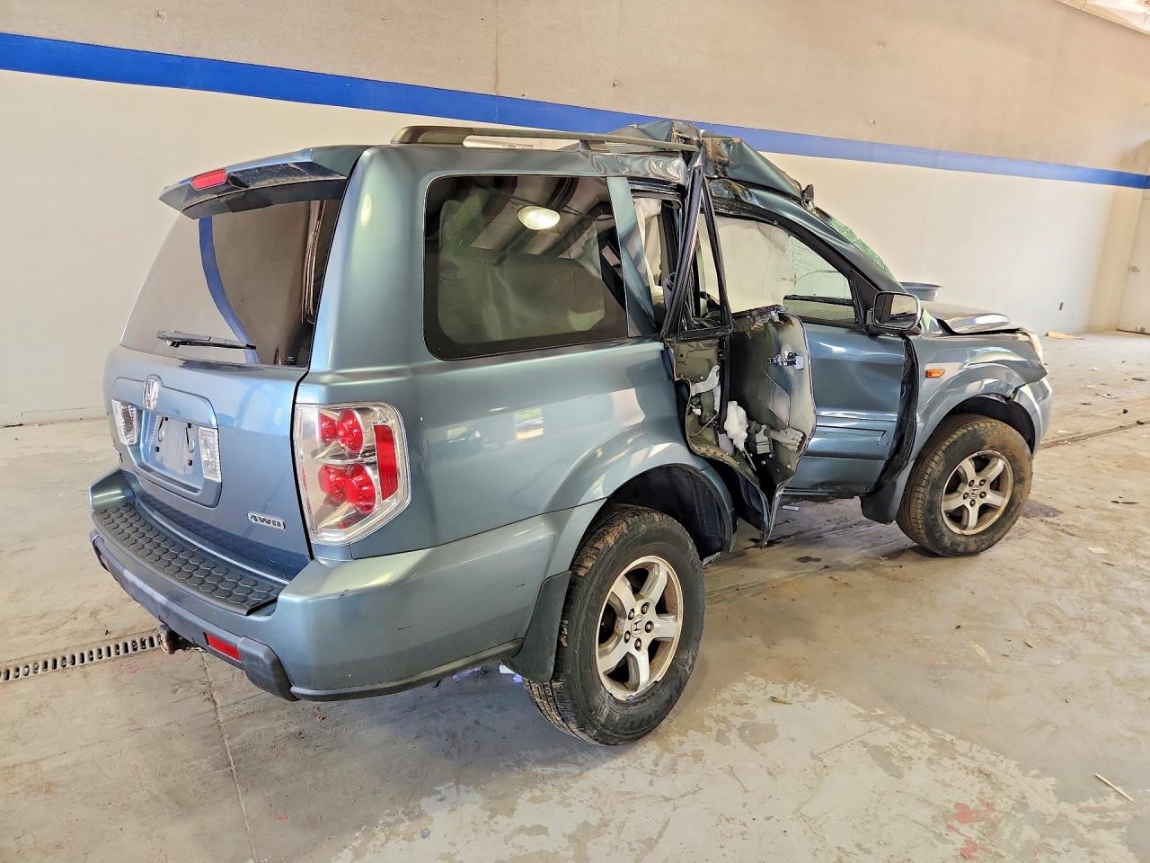 2006 Honda Pilot Ex Blue vin: 5FNYF18446B014170