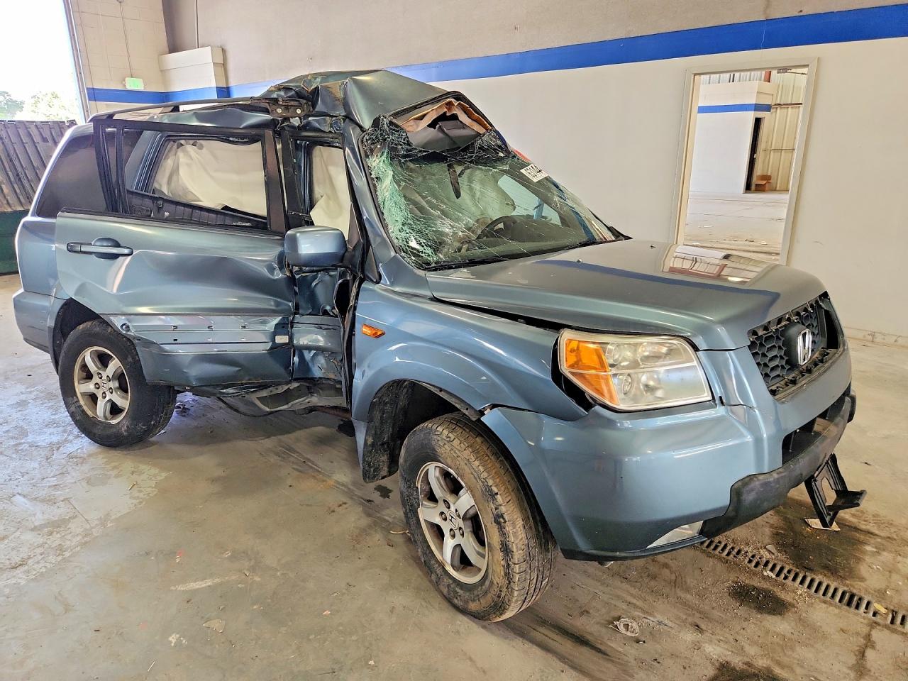2006 Honda Pilot Ex Blue vin: 5FNYF18446B014170