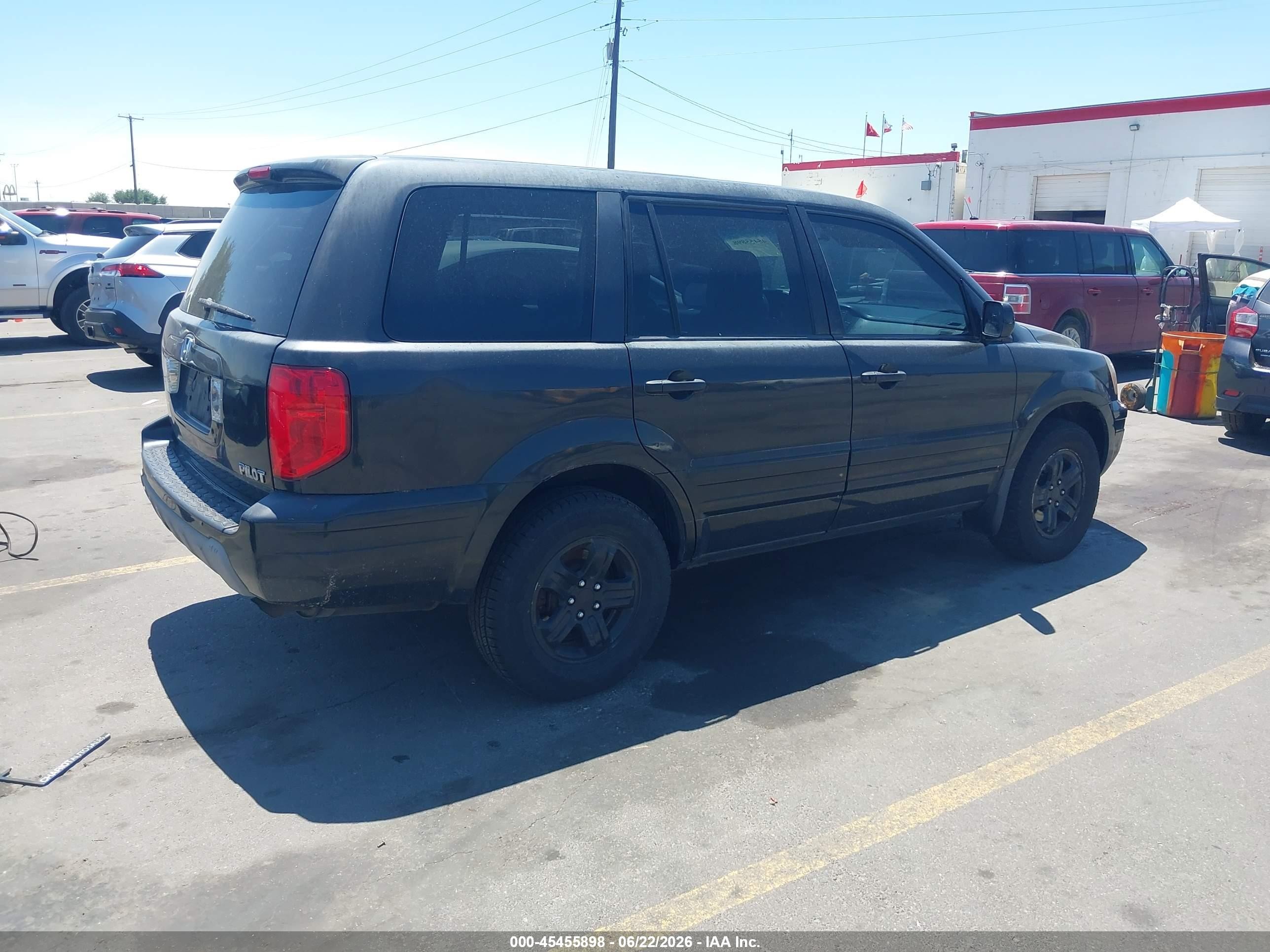 2005 Honda Pilot Ex Black vin: 5FNYF18455B042929