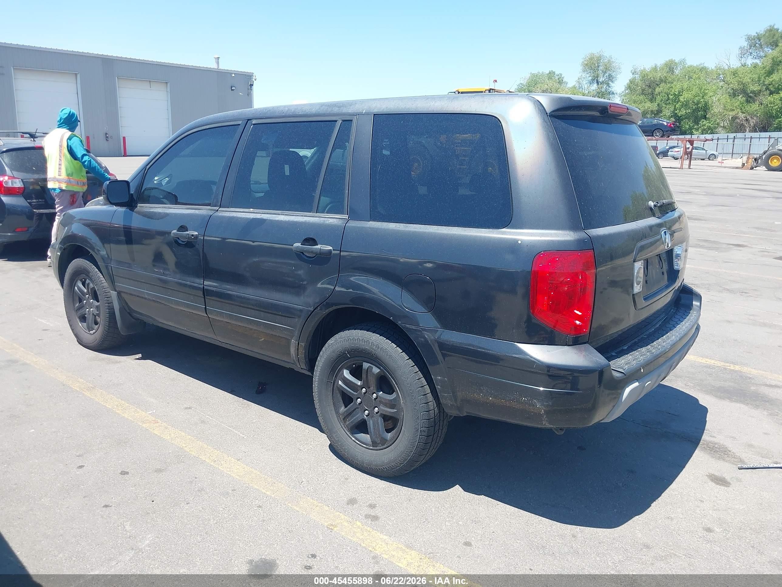 2005 Honda Pilot Ex Black vin: 5FNYF18455B042929