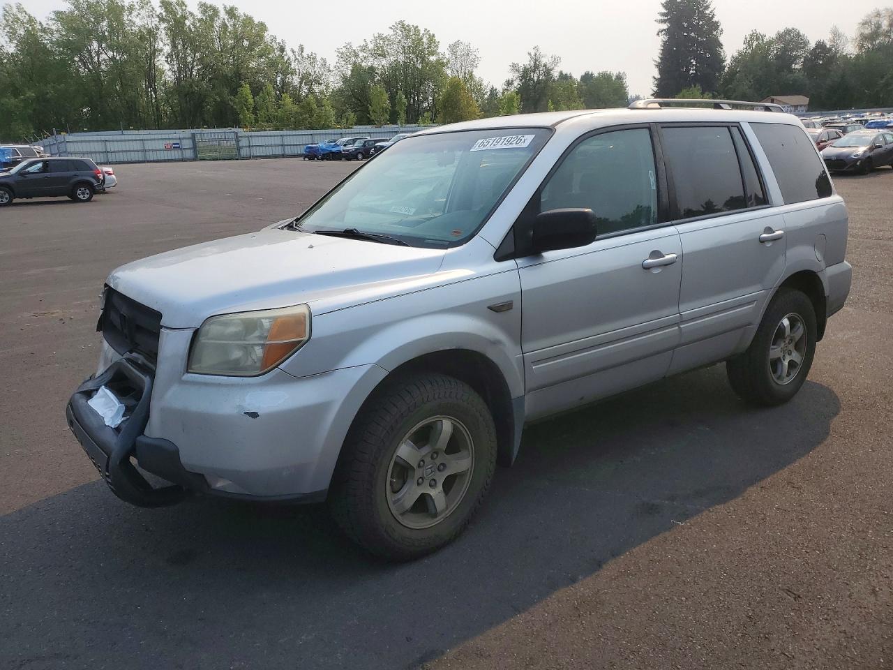 2006 Honda Pilot Ex Silver vin: 5FNYF18456B005560
