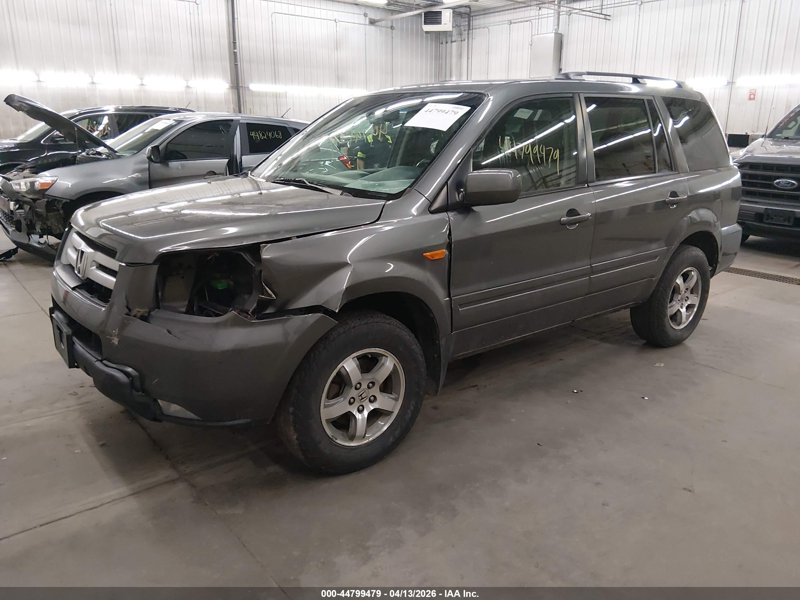 2008 Honda Pilot Ex Серый vin: 5FNYF18458B051392